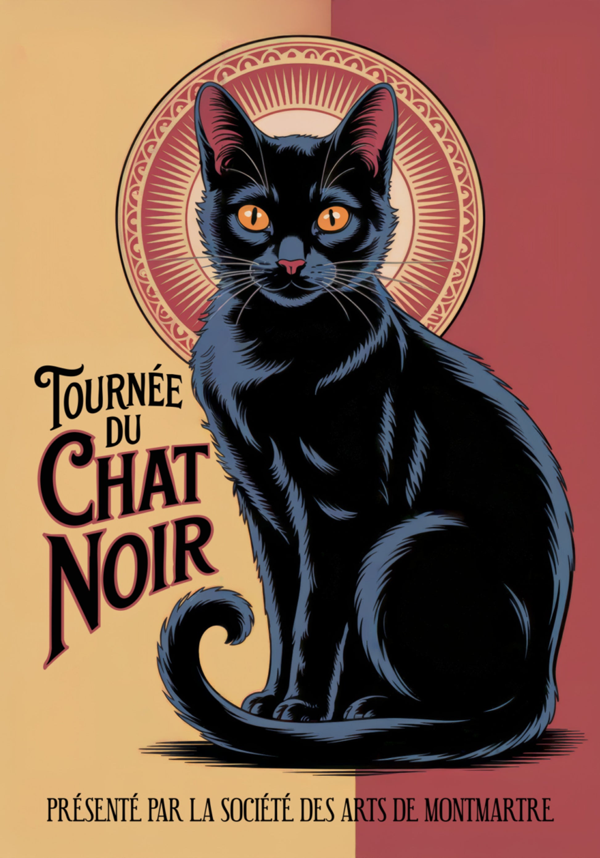 Vintage Franse zwarte kat