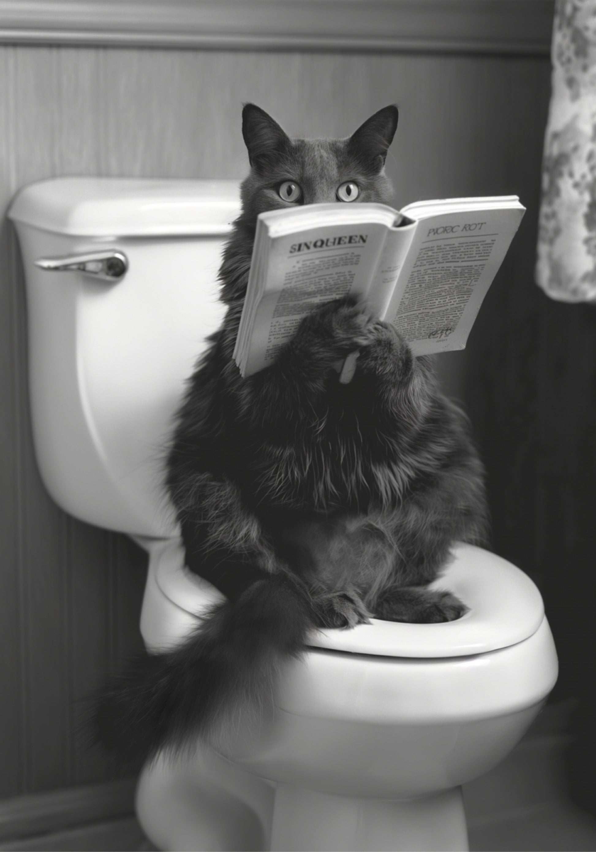 Kattenlezing op toilet