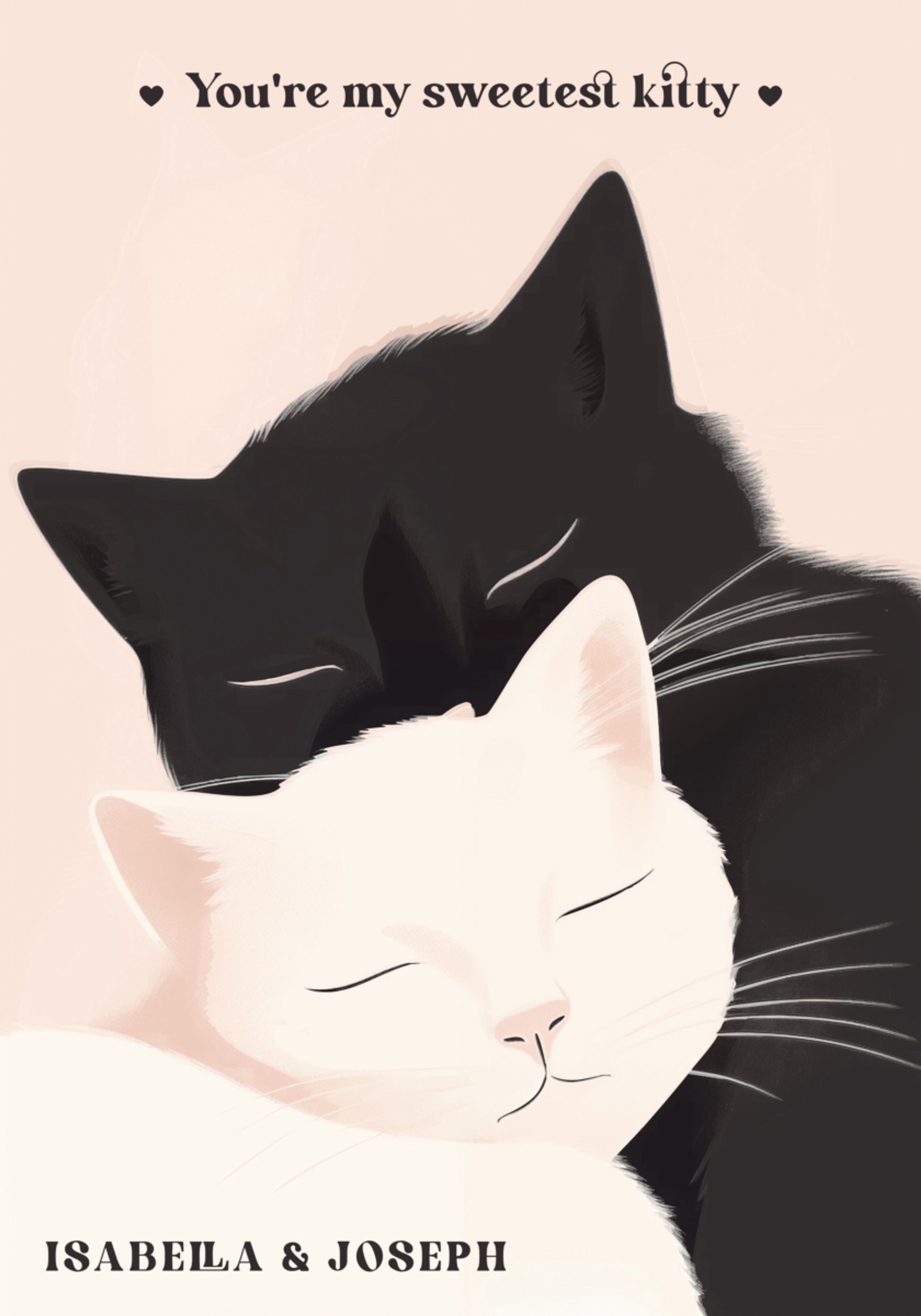 Niet-persoonlijke kattenliefde illustratie