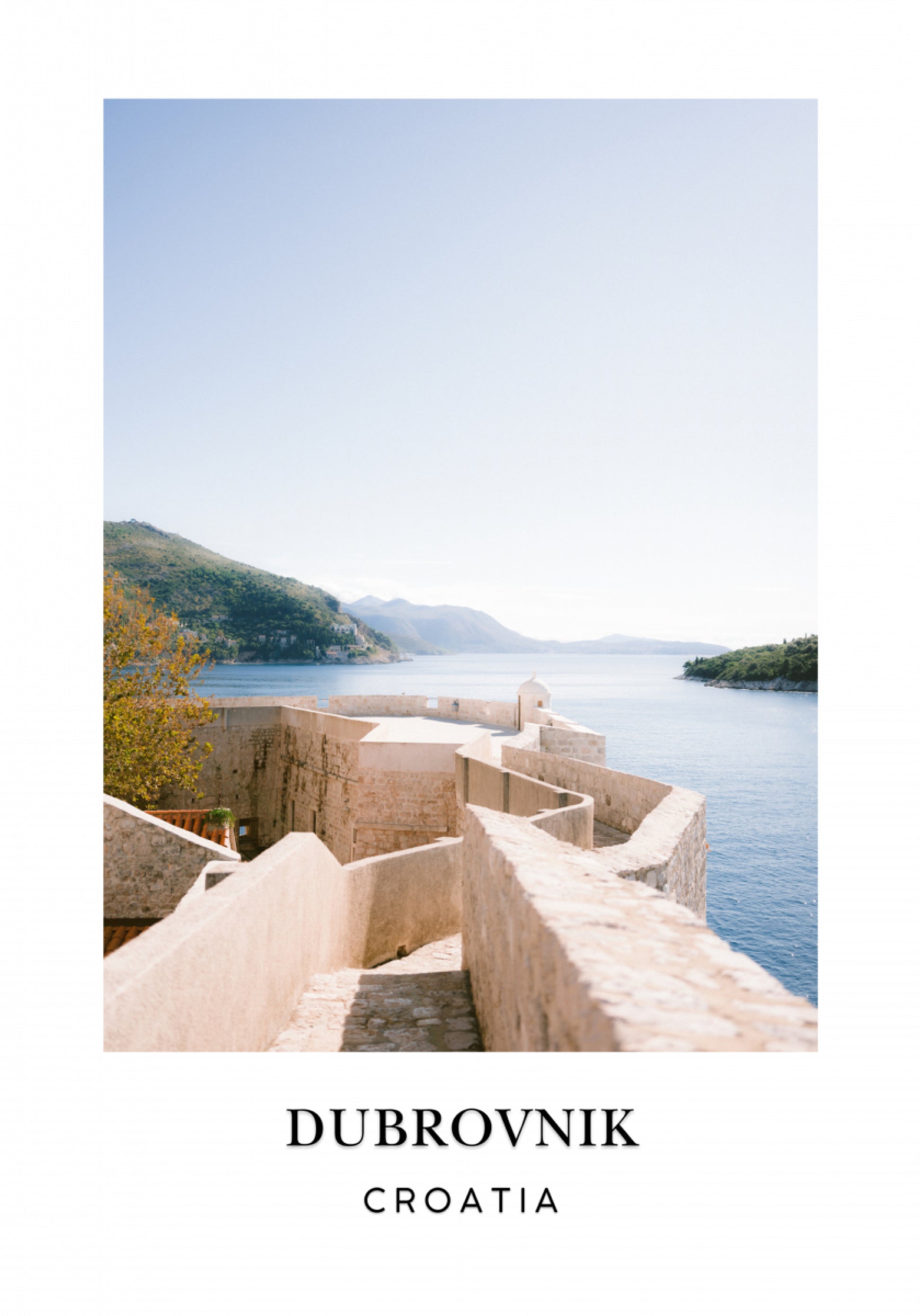 Muur van Dubrovnik Kroatië Reisposter
