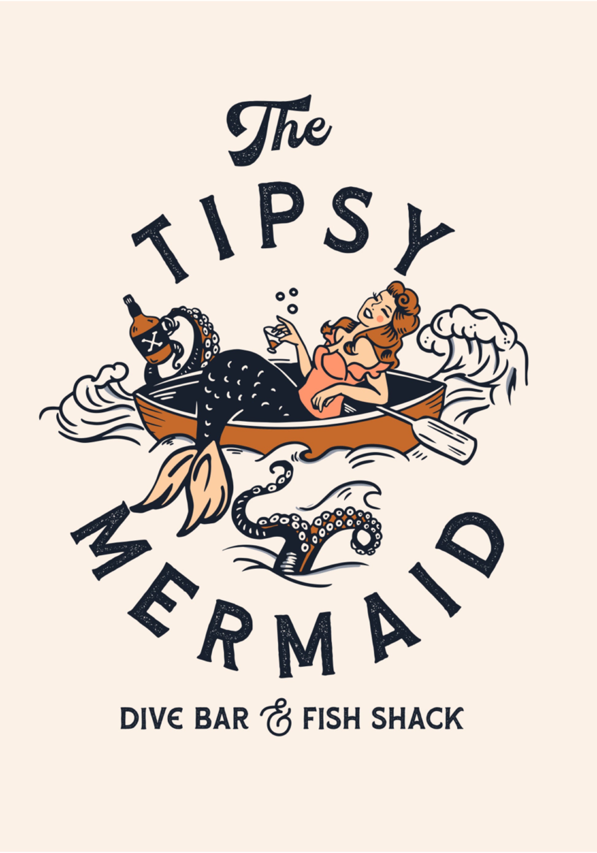 Tipsy zeemeermin duikbar zeemeermin kunst