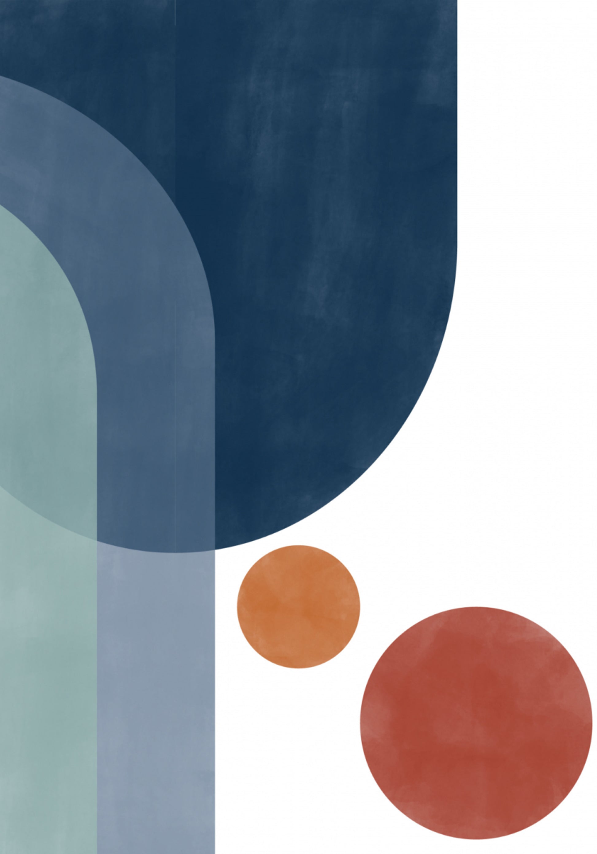 Geometrische blauw oranje samenvatting