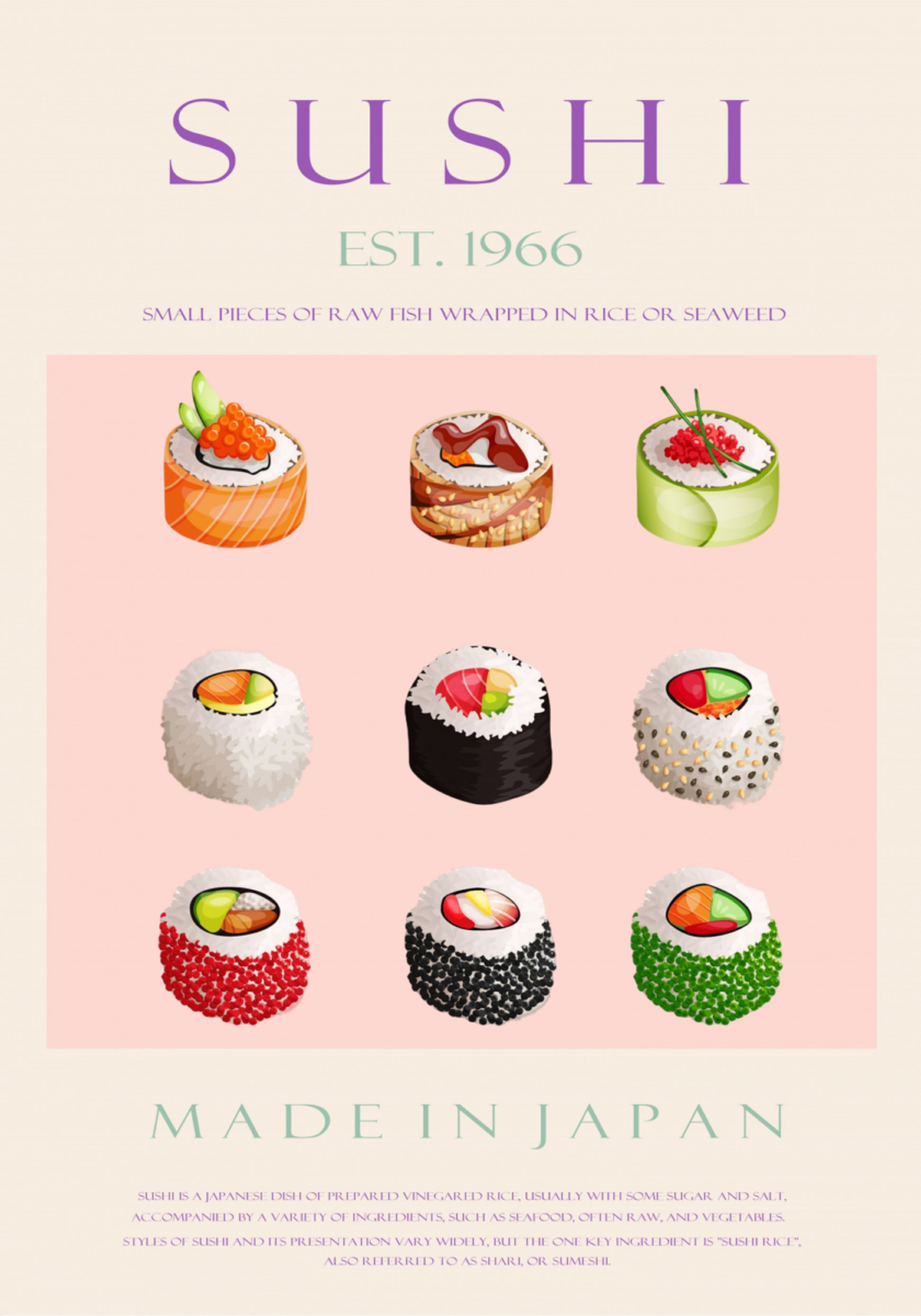 Japanse Sushi-collectie