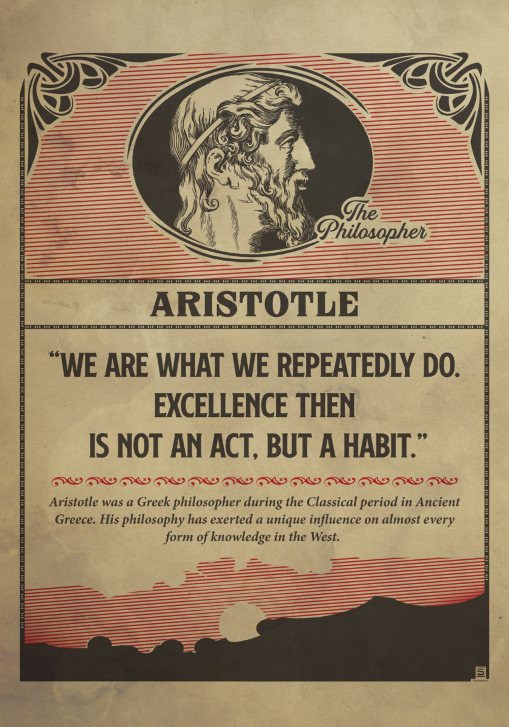 Vintage citaat van Aristoteles