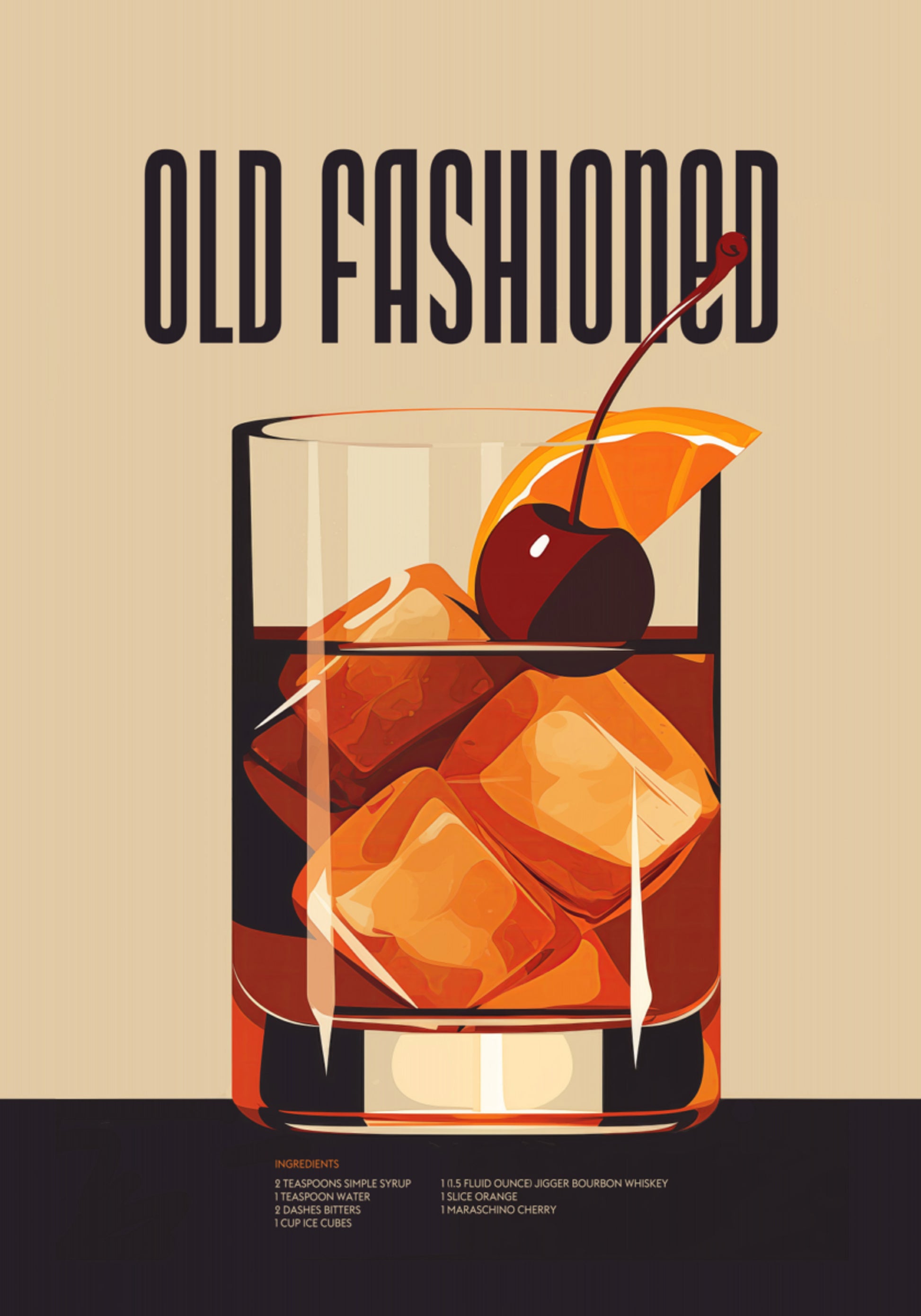 Klassieke ouderwetse cocktail