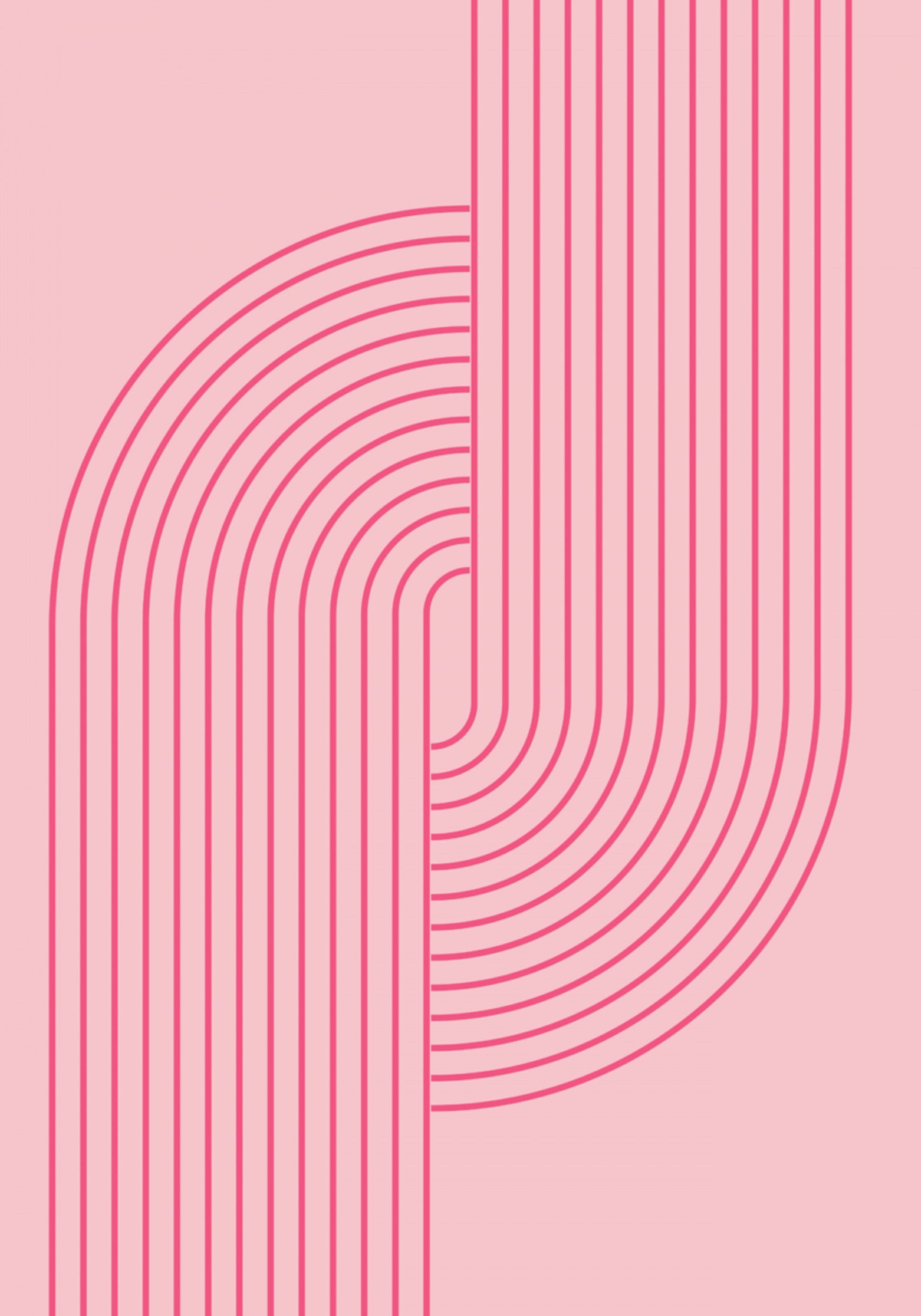 Roze abstracte rondingen