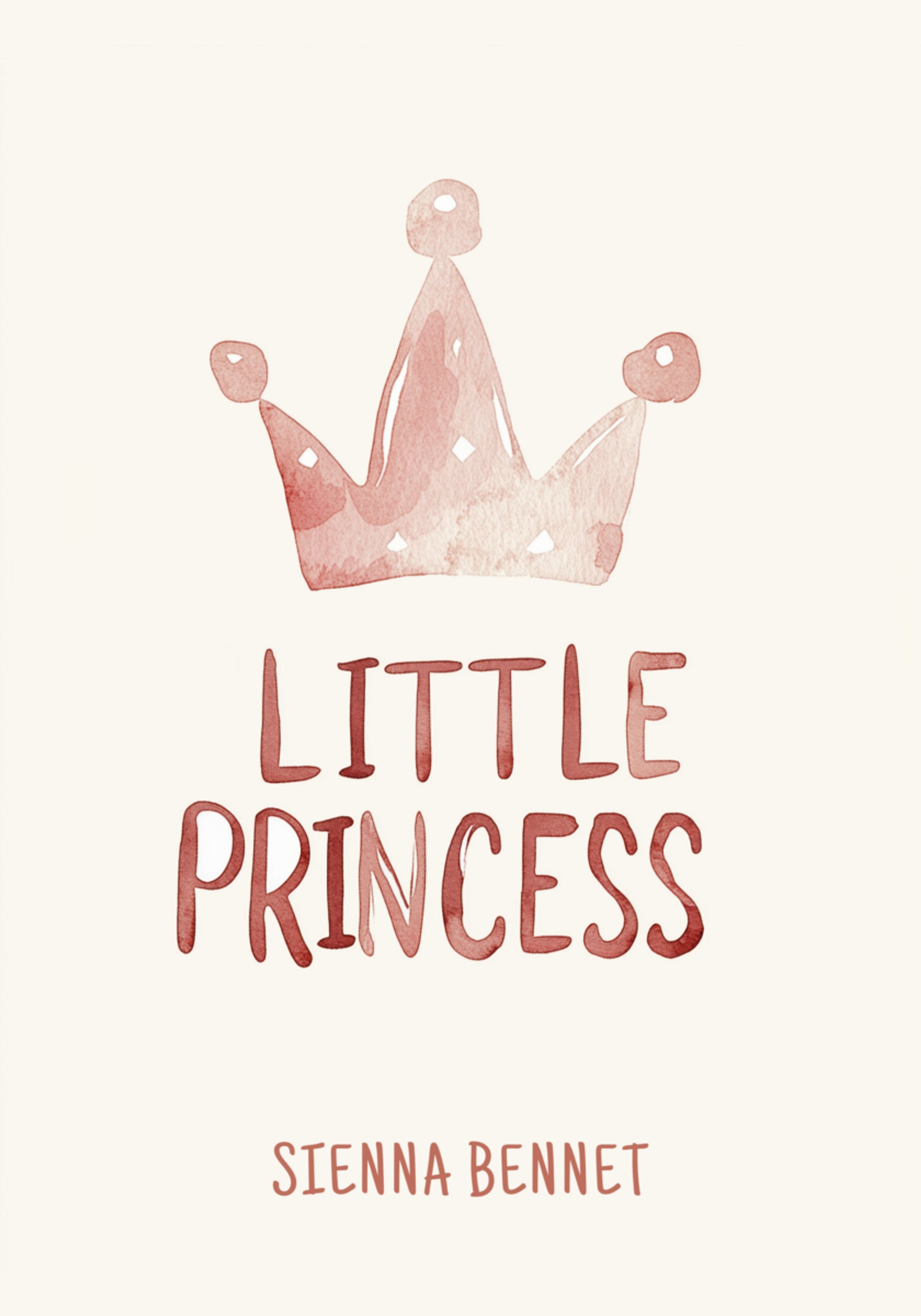 Aquarel schilderij met een kroon voor een prinsesje