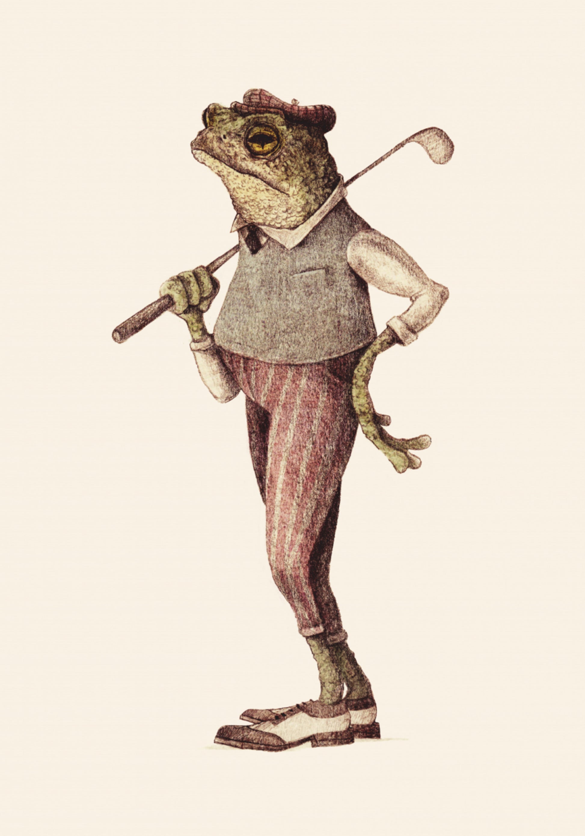Kikker In Vintage Golfkleding