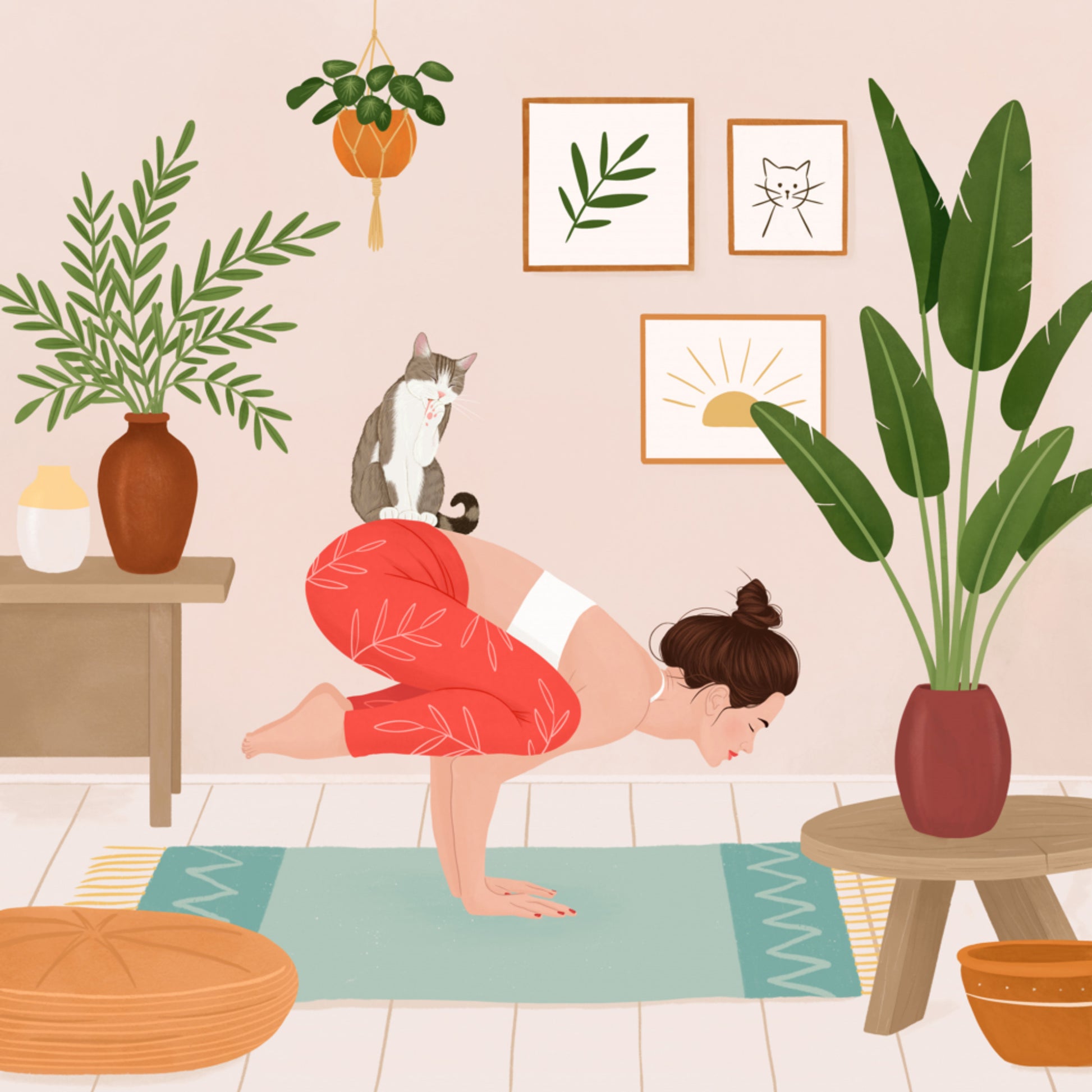 Vreedzame yogakat