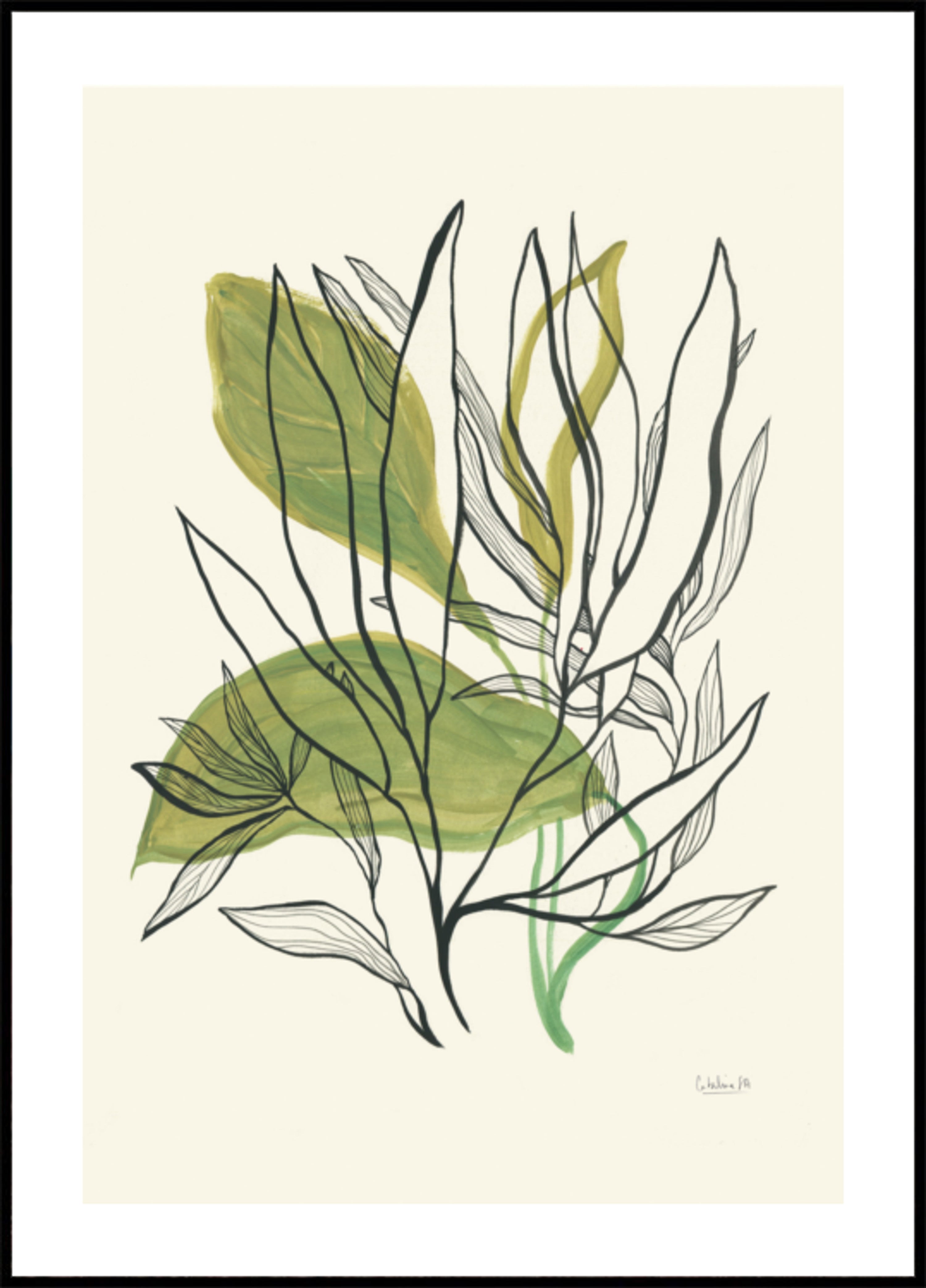 Moderne botanische bladeren