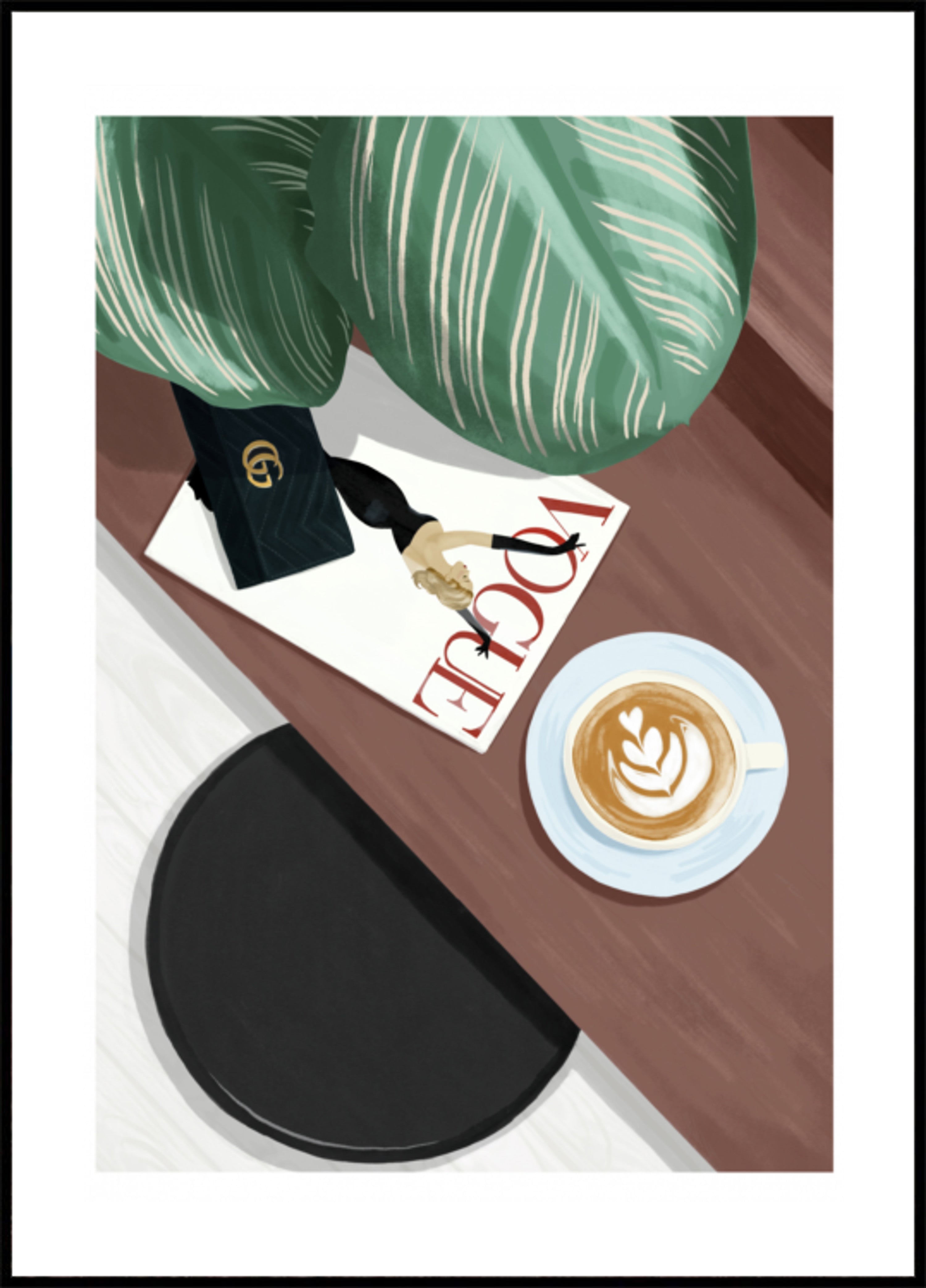 Elegante koffie Flatlay