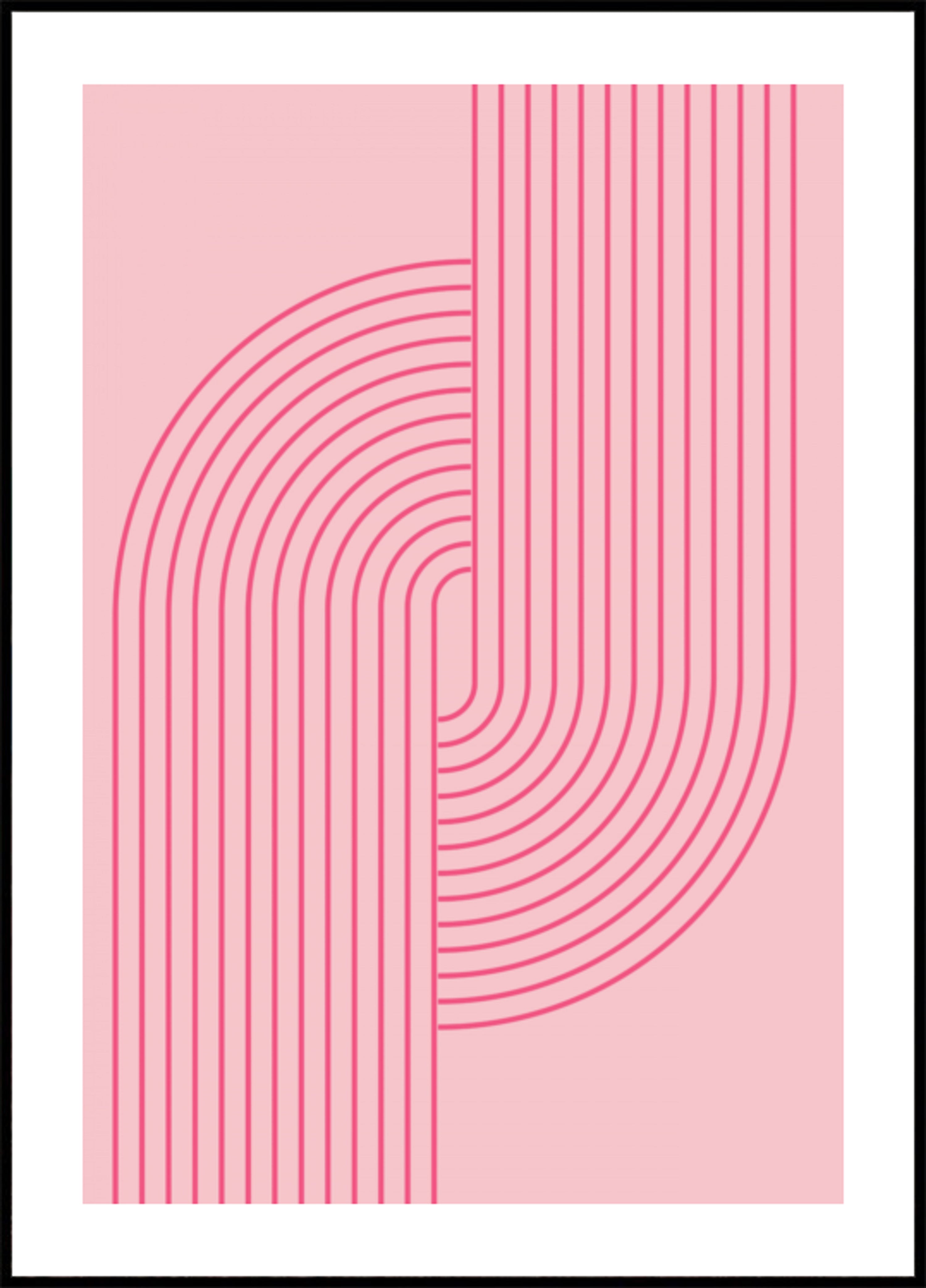 Roze abstracte rondingen