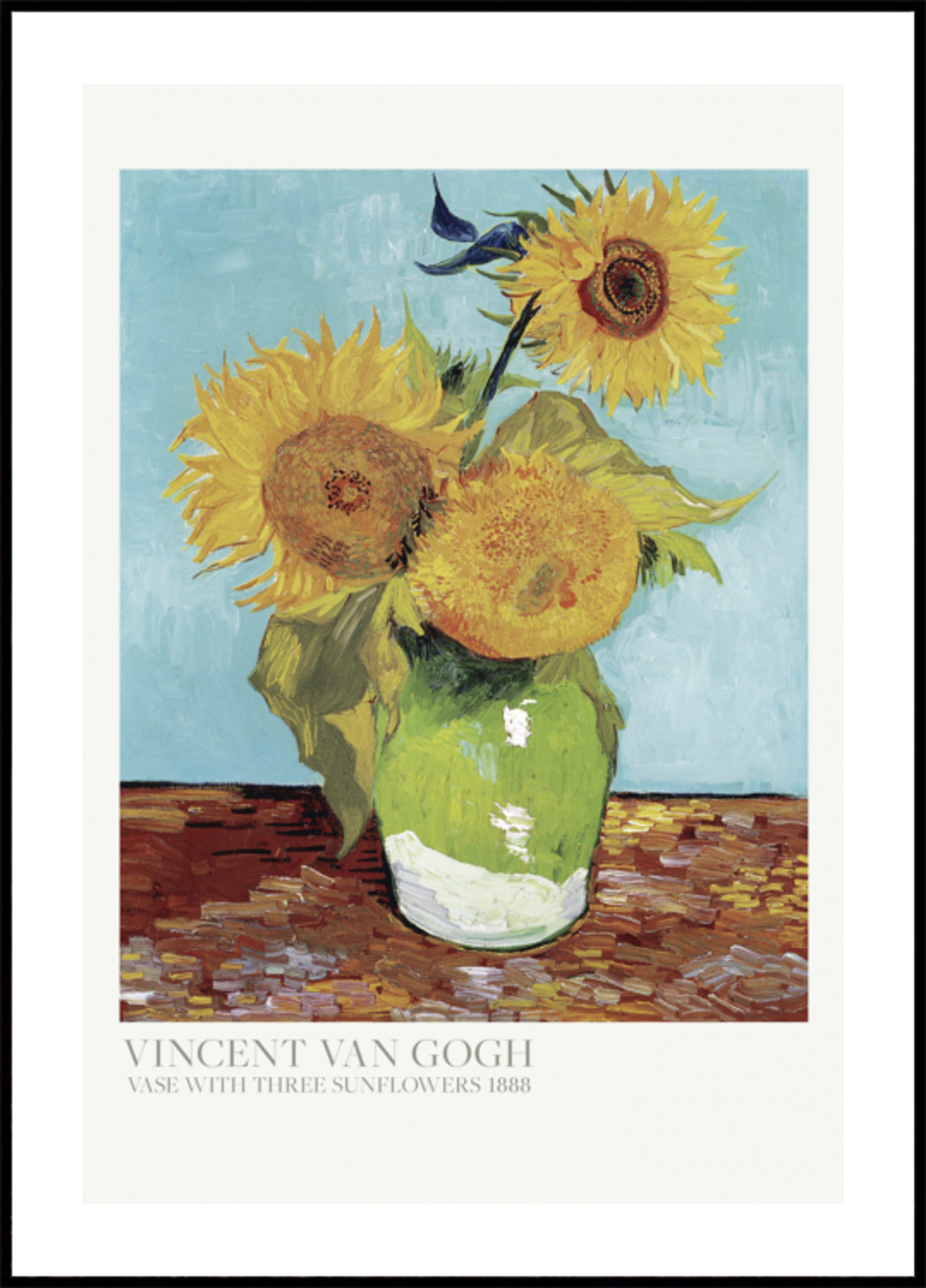 Vaas Met Drie Zonnebloemen