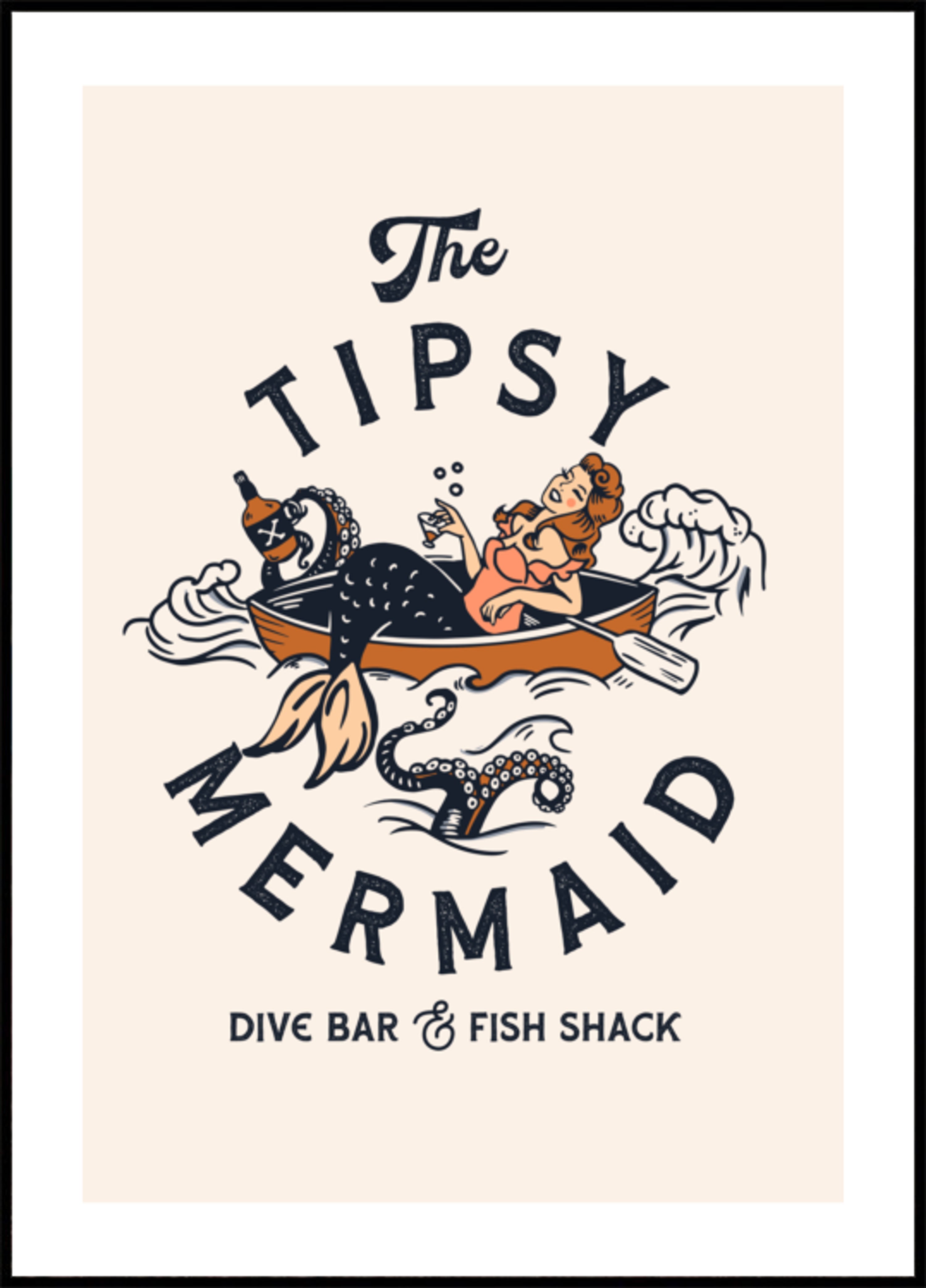 Tipsy zeemeermin duikbar zeemeermin kunst