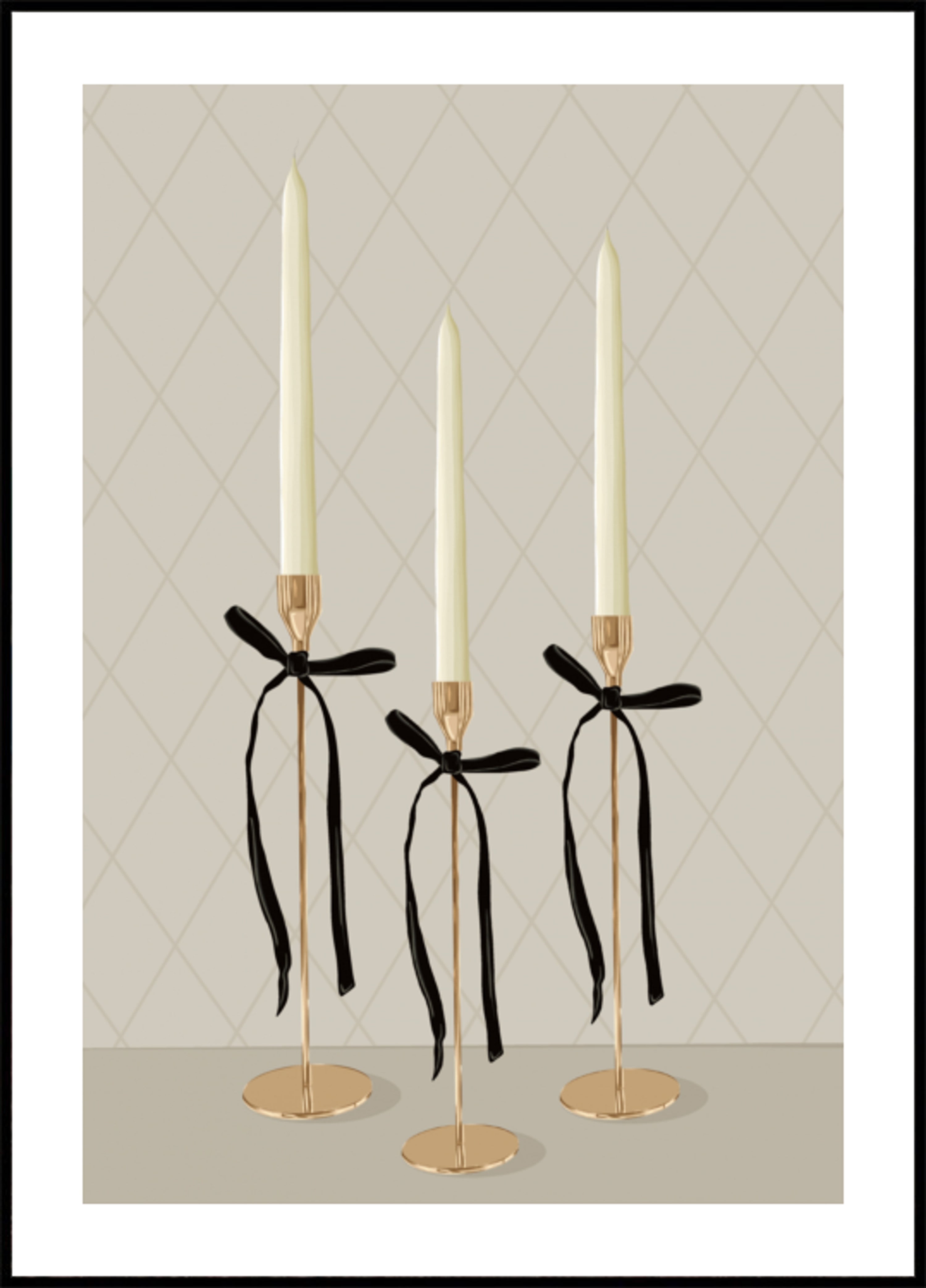 Elegante gouden taperkaarsen