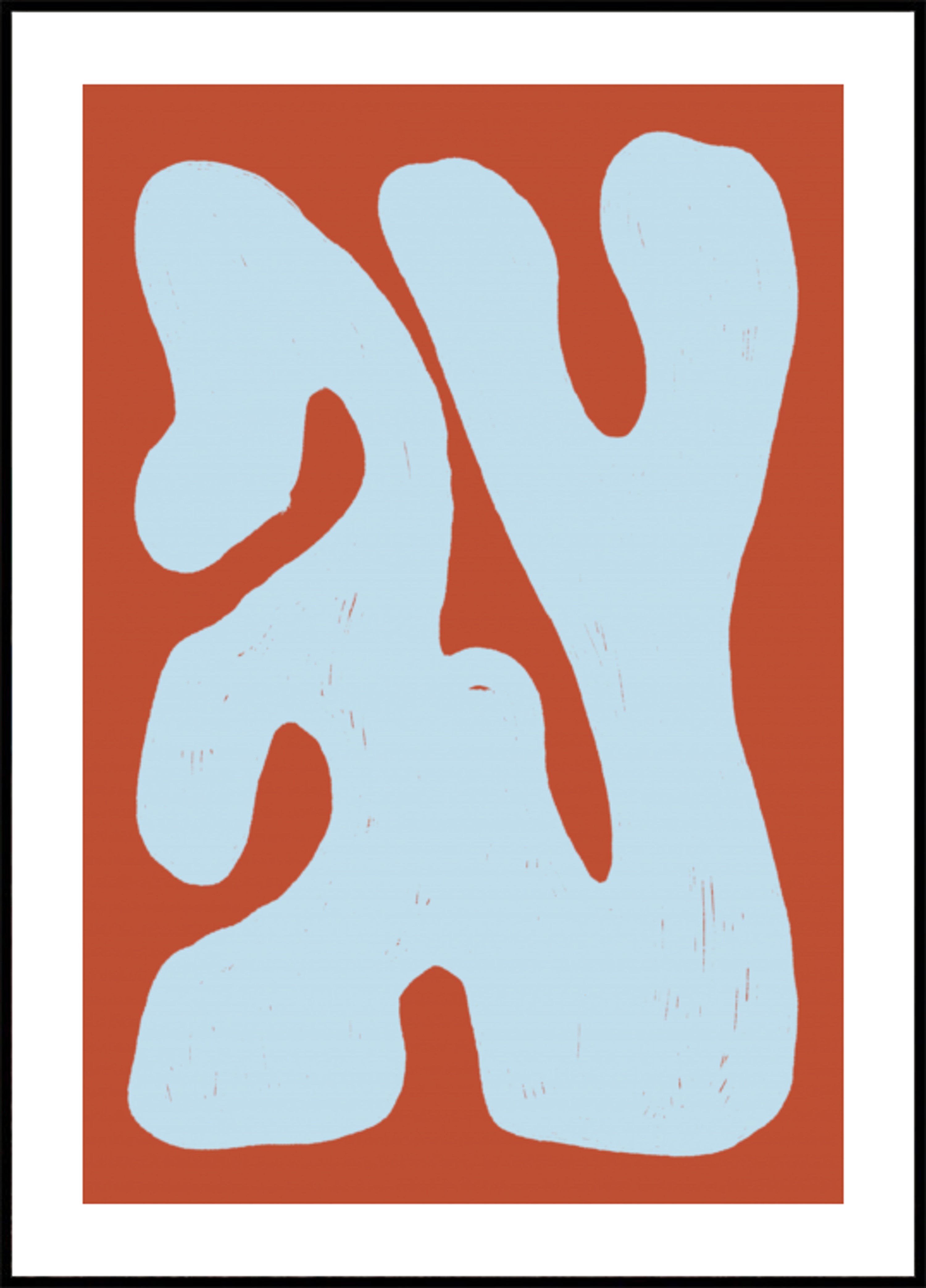 Terracotta blauwe vormen