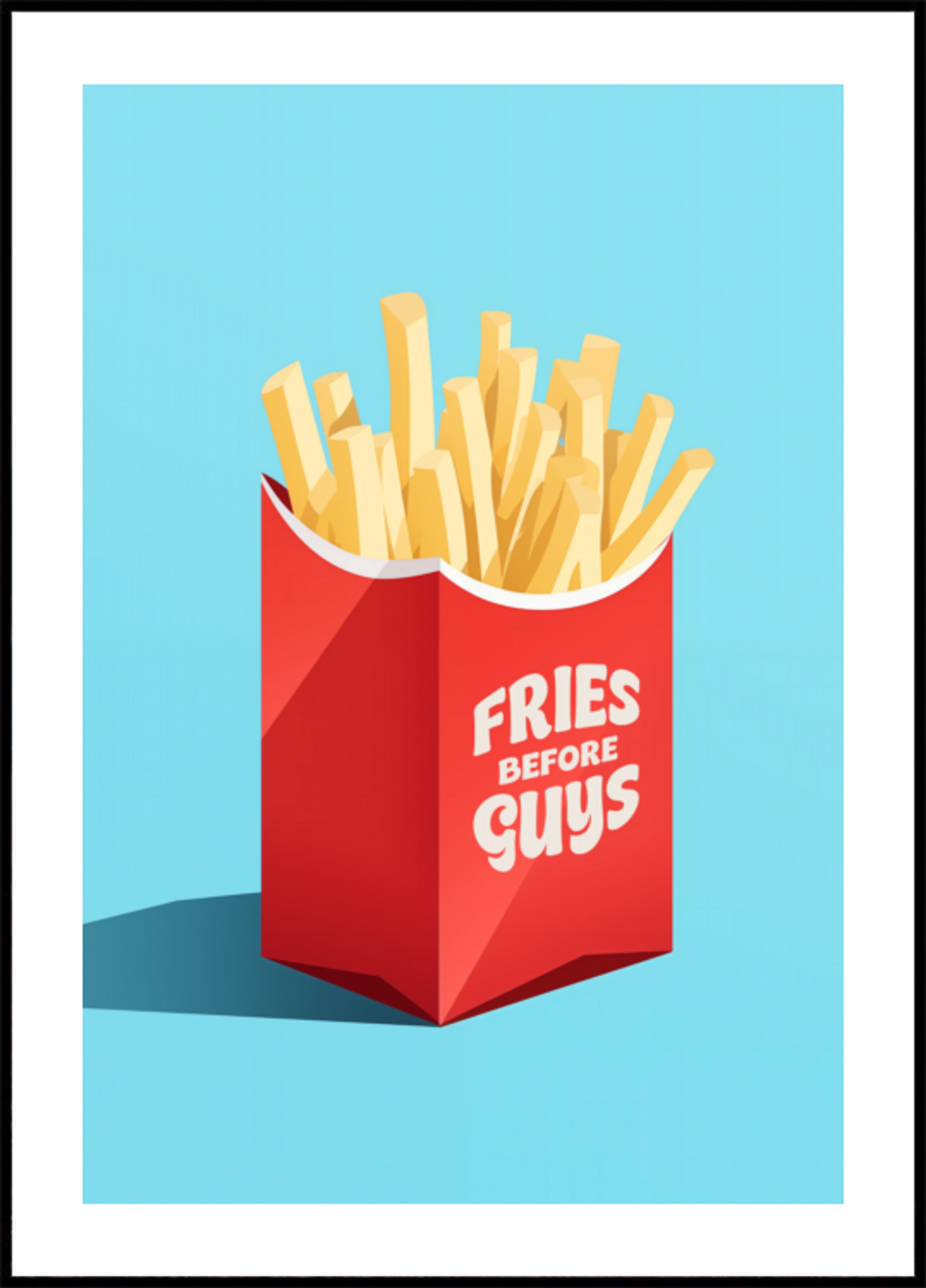Frieten vóór jongens