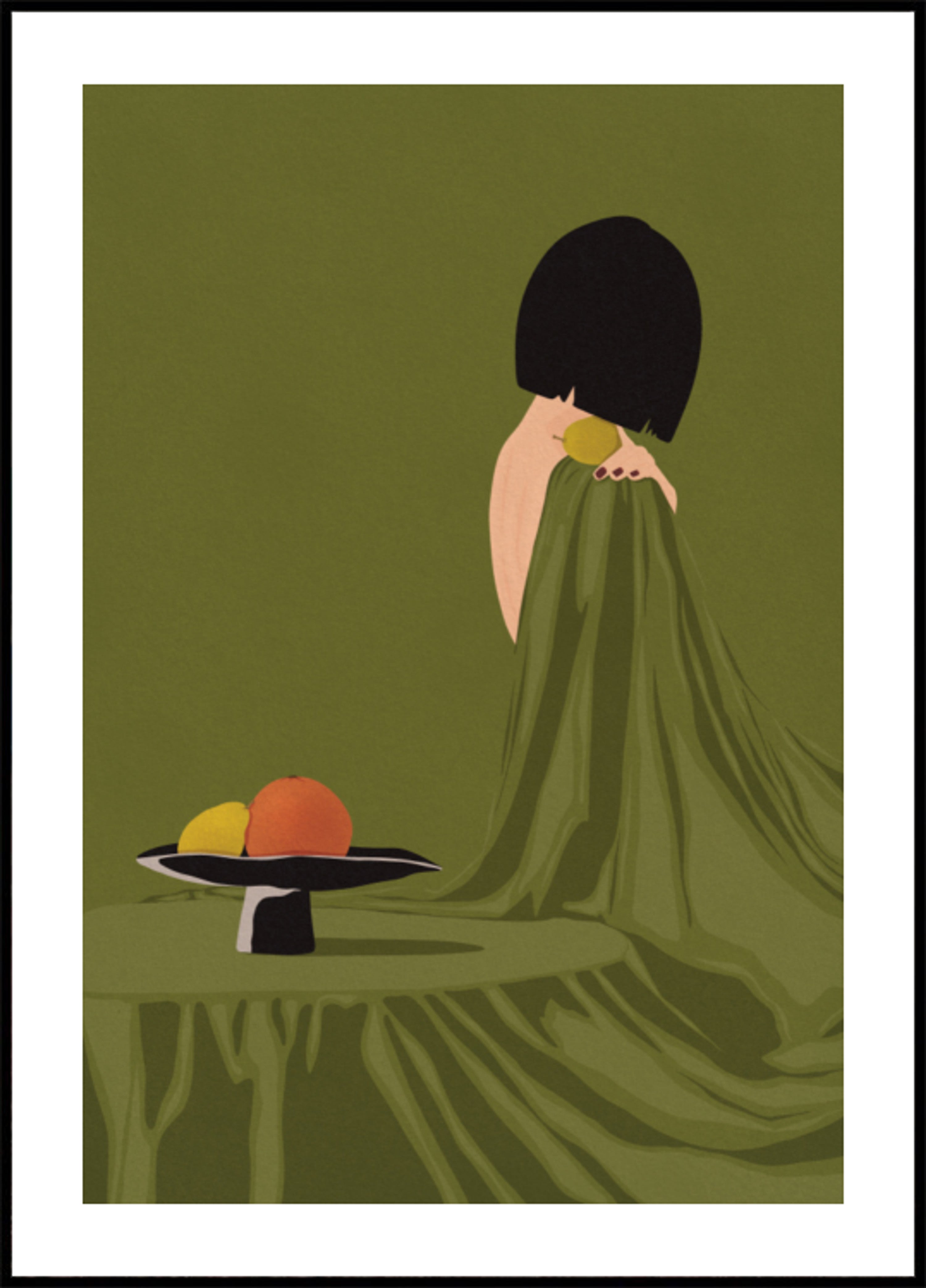 Groene jurk stilleven