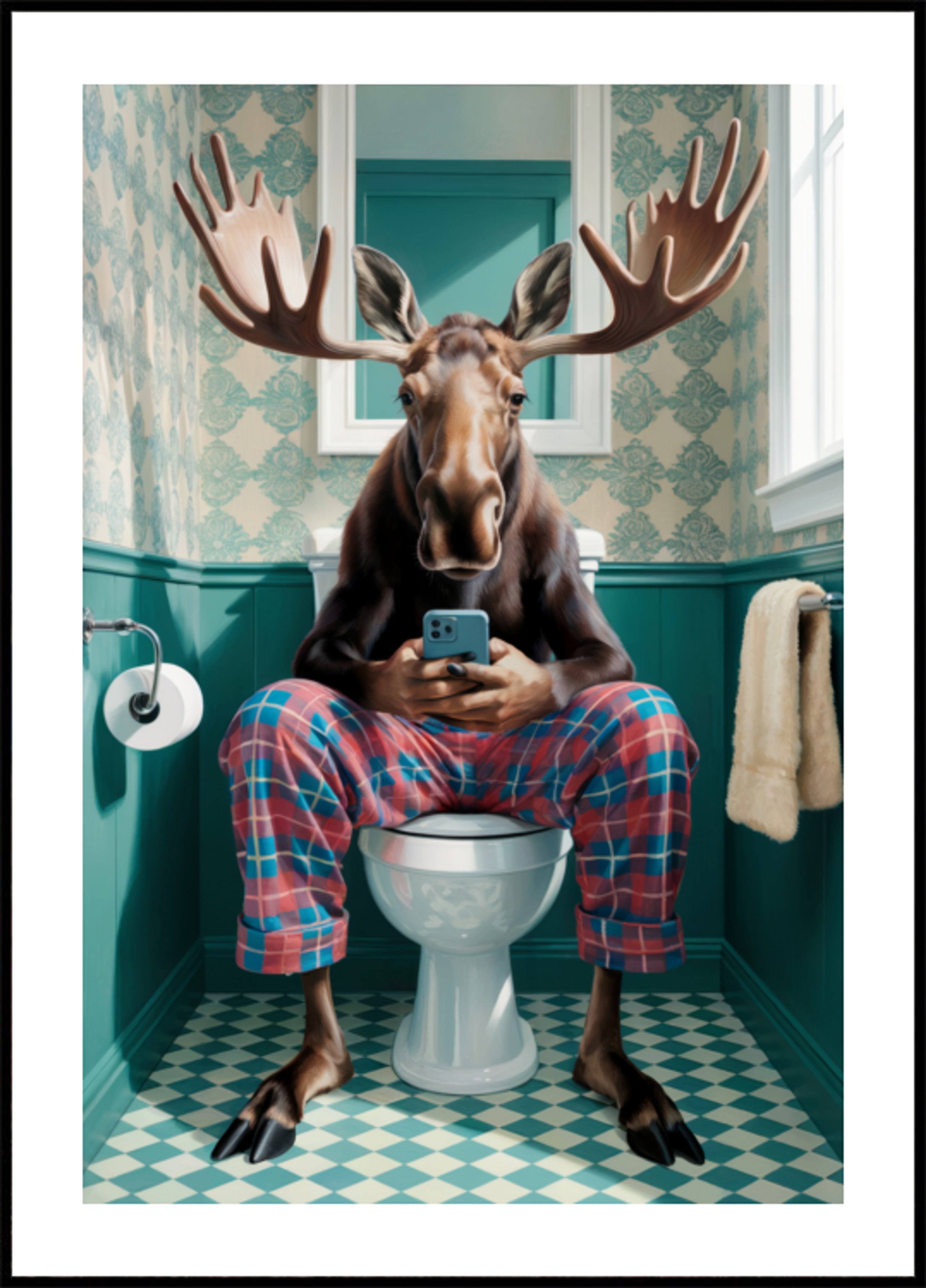 Pyjama Moose Badkamer