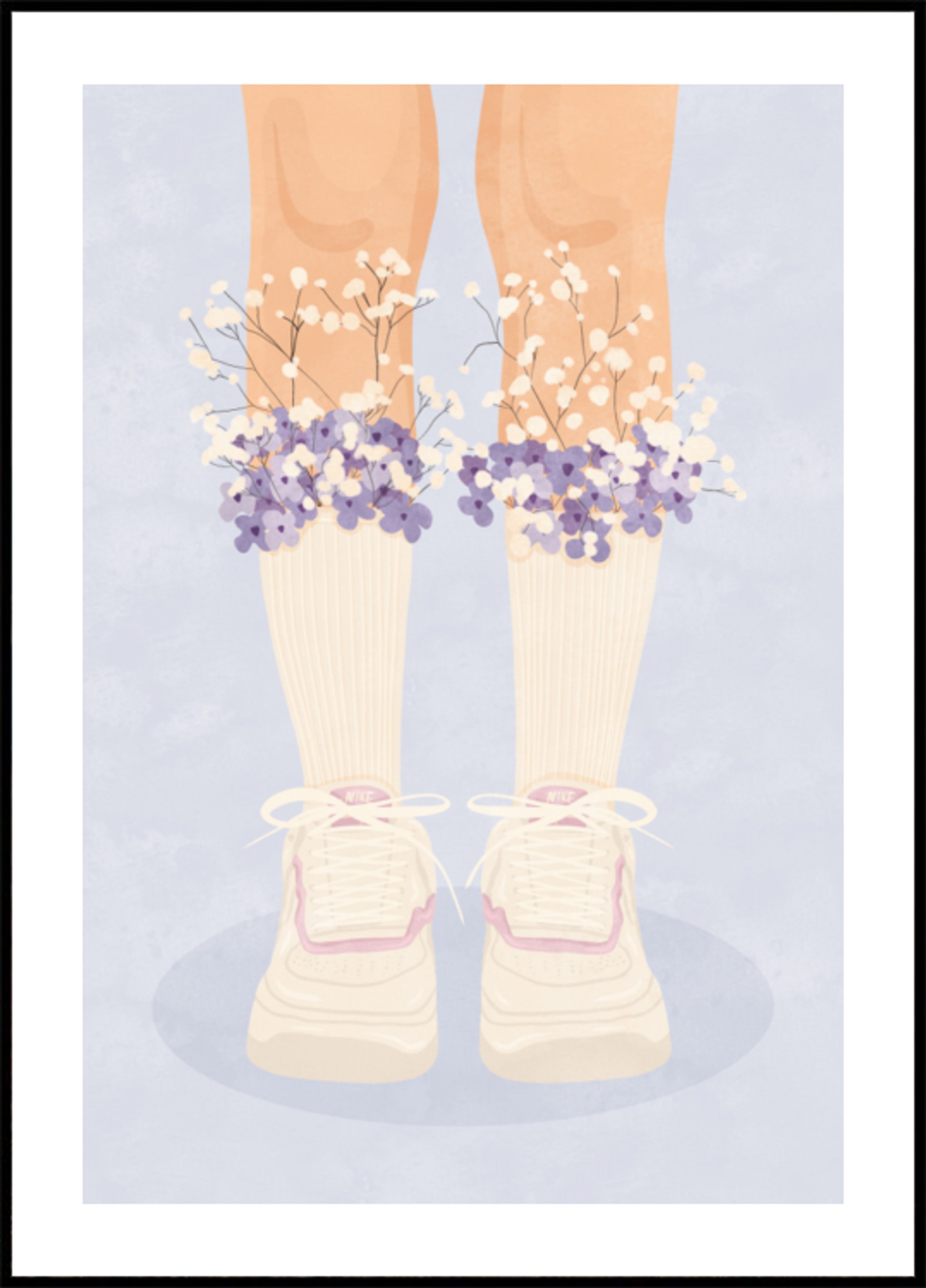 Bloemensokken En Sneakers