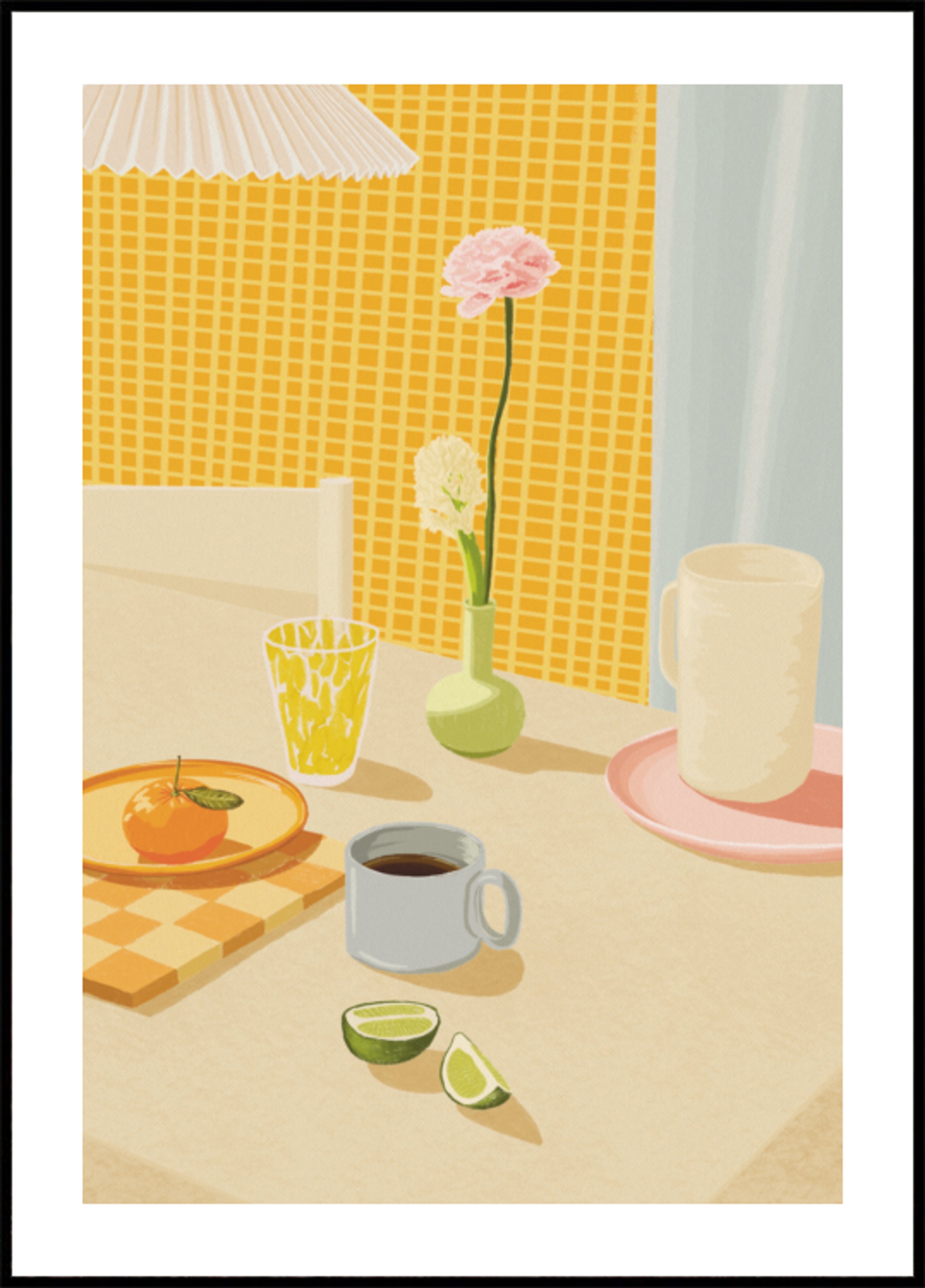 Heldere ontbijttafel