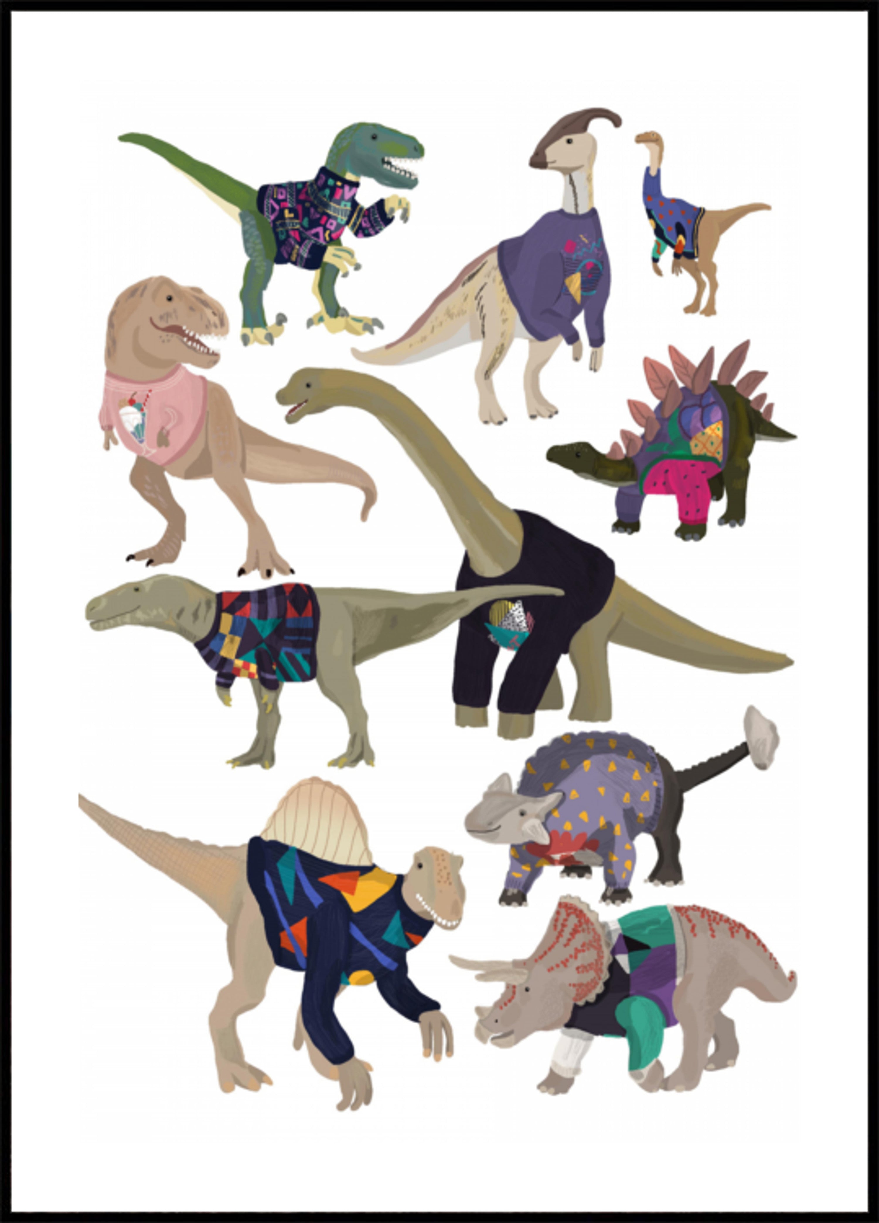 Grillige dinosaurus truien