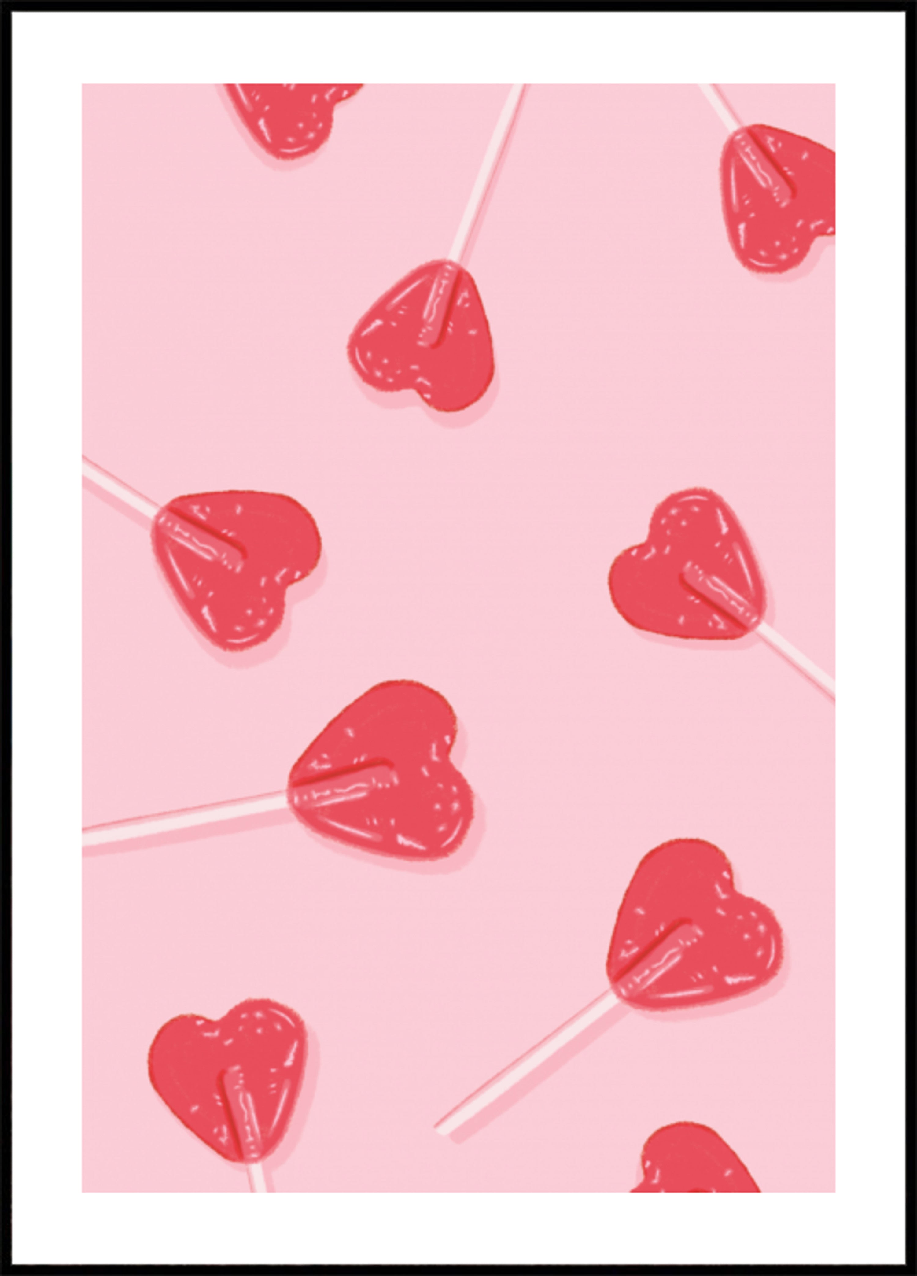Roze hartlolly's