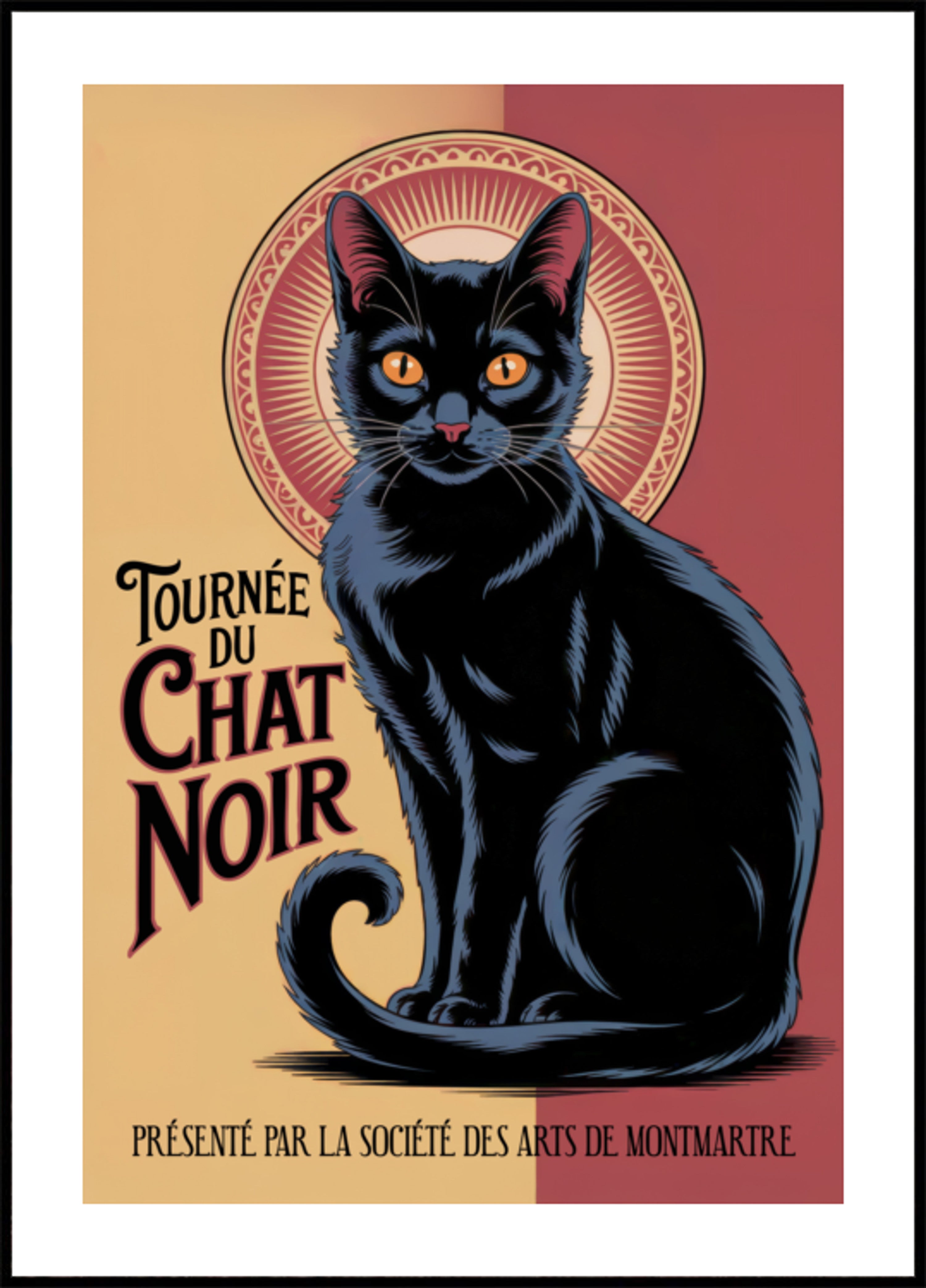 Vintage Franse zwarte kat