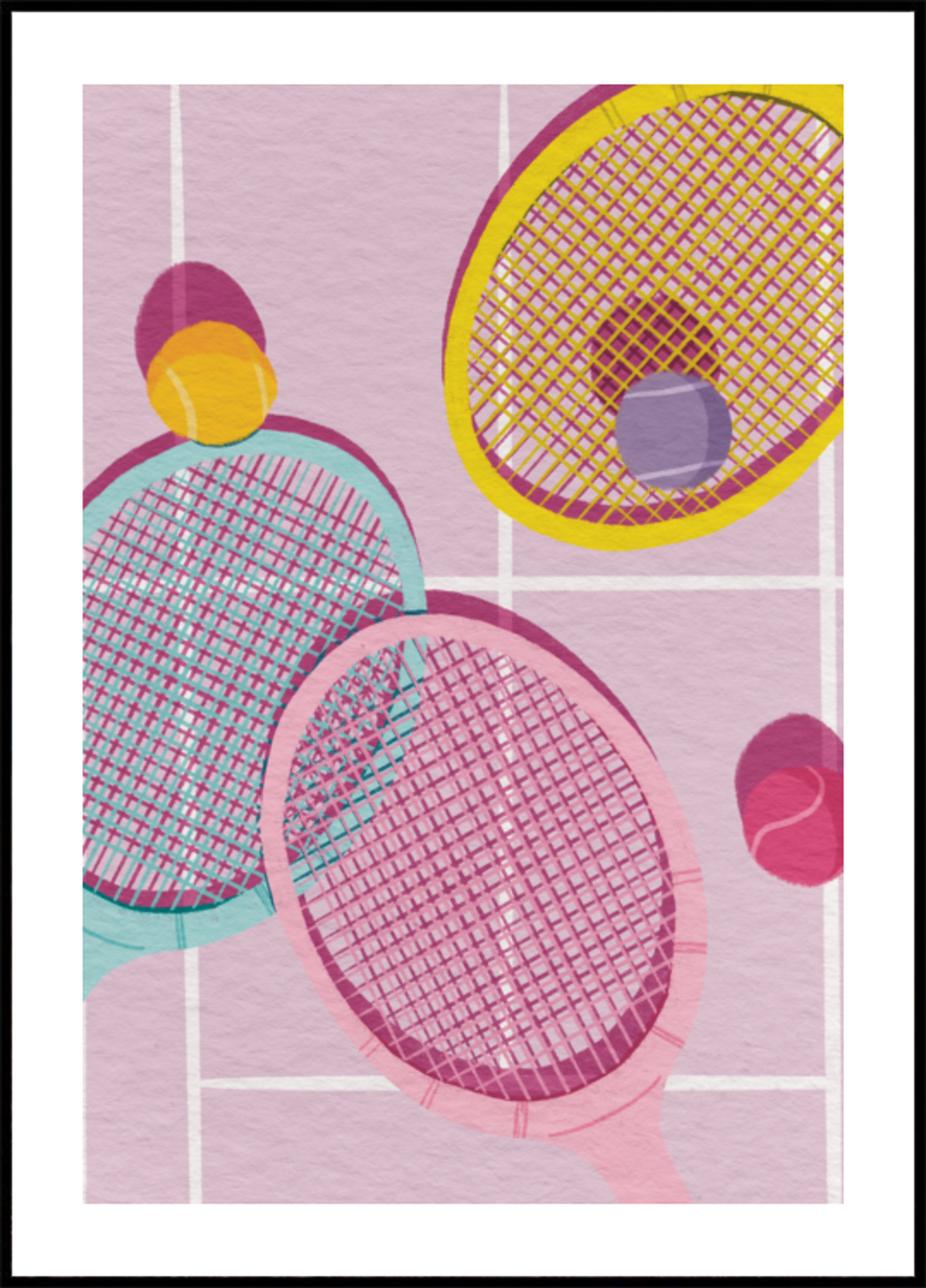 Speelse tennisrackets