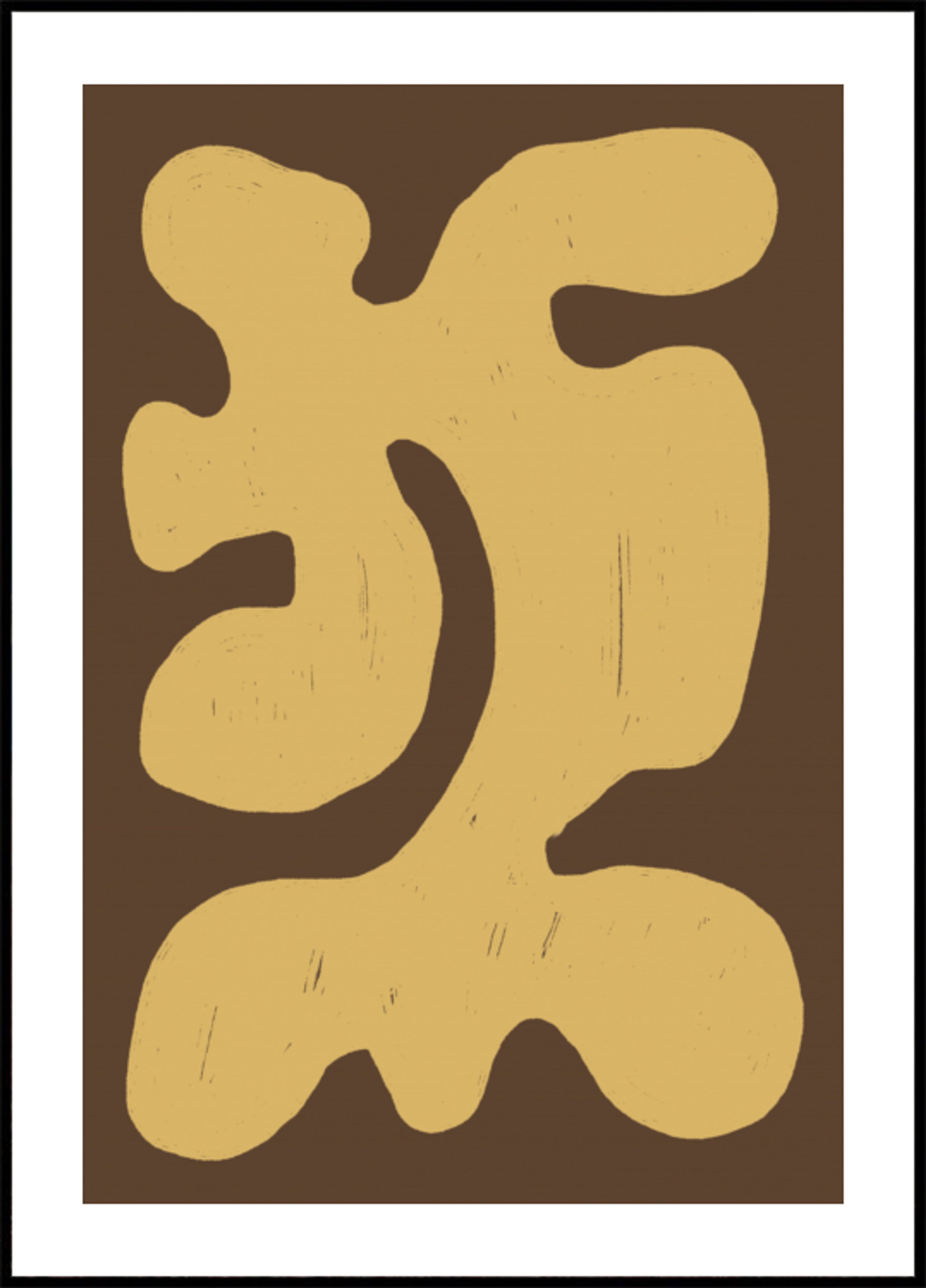 Aardse organische abstracte vorm
