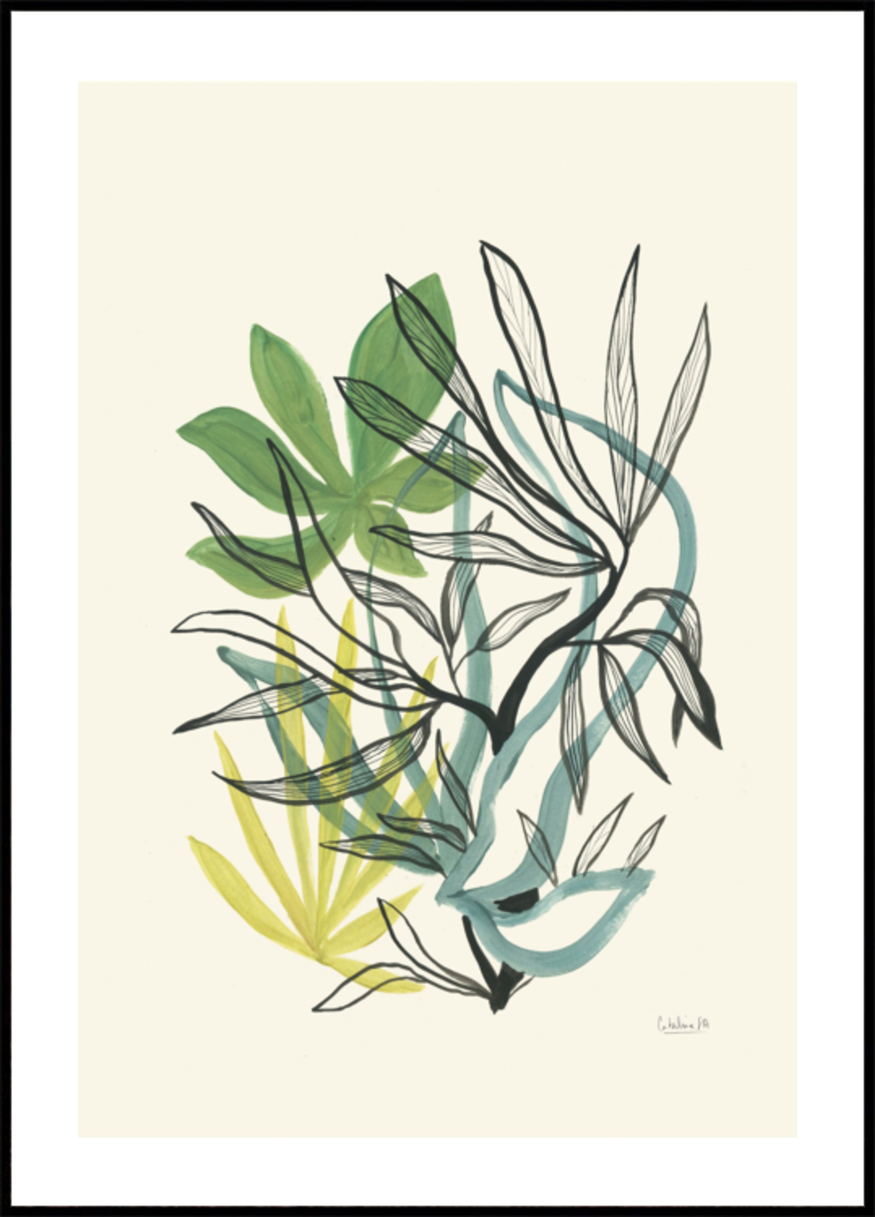 Vloeiende botanische greens