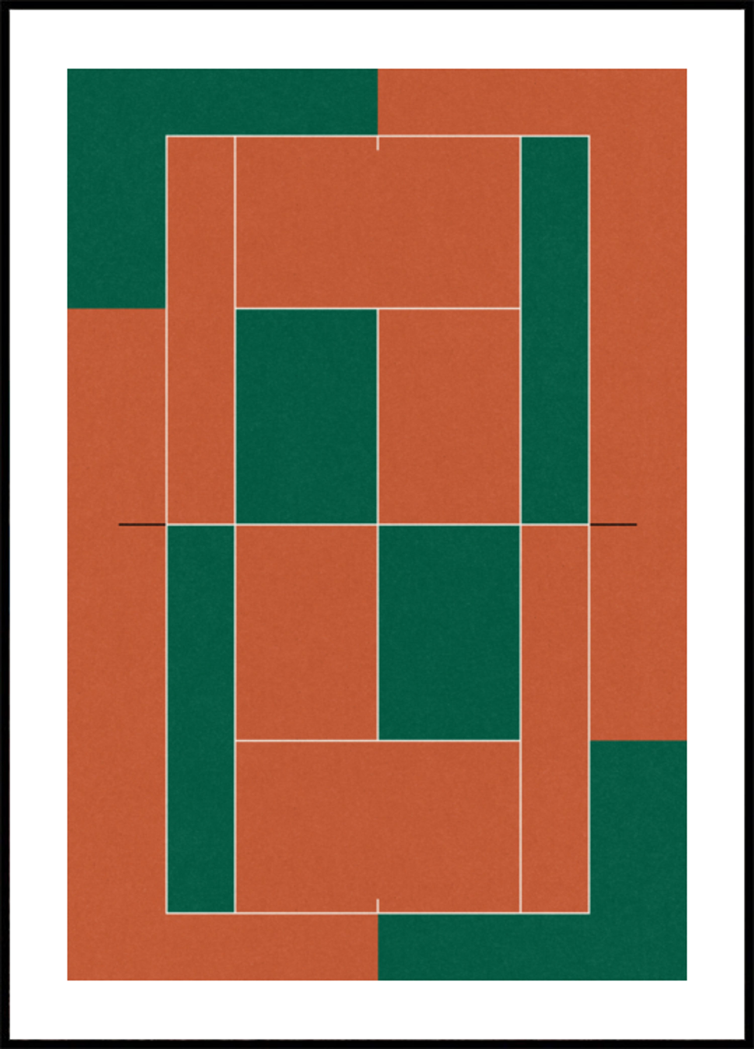 Geometrische tennisbaan