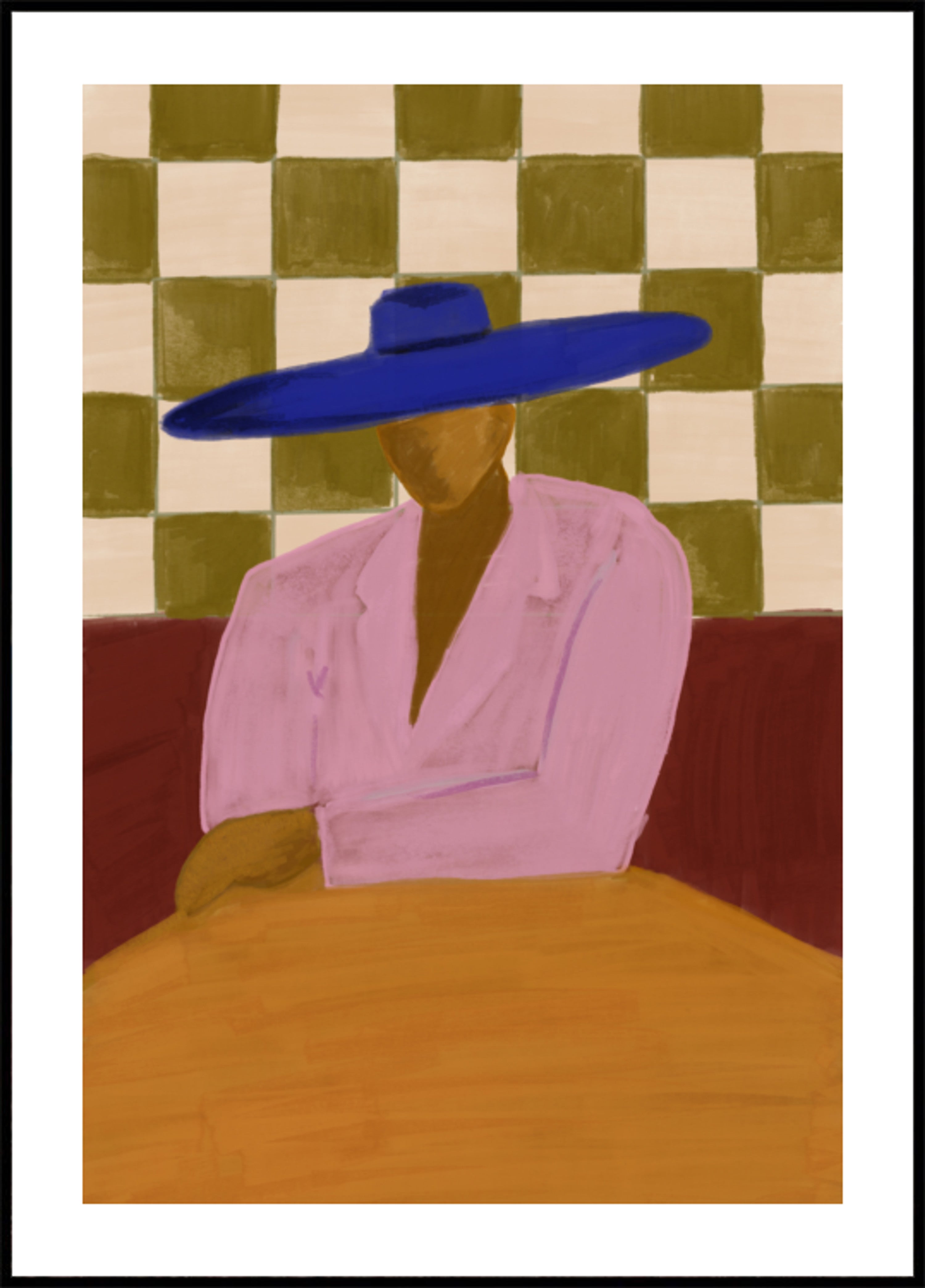 Blauwe hoed chic