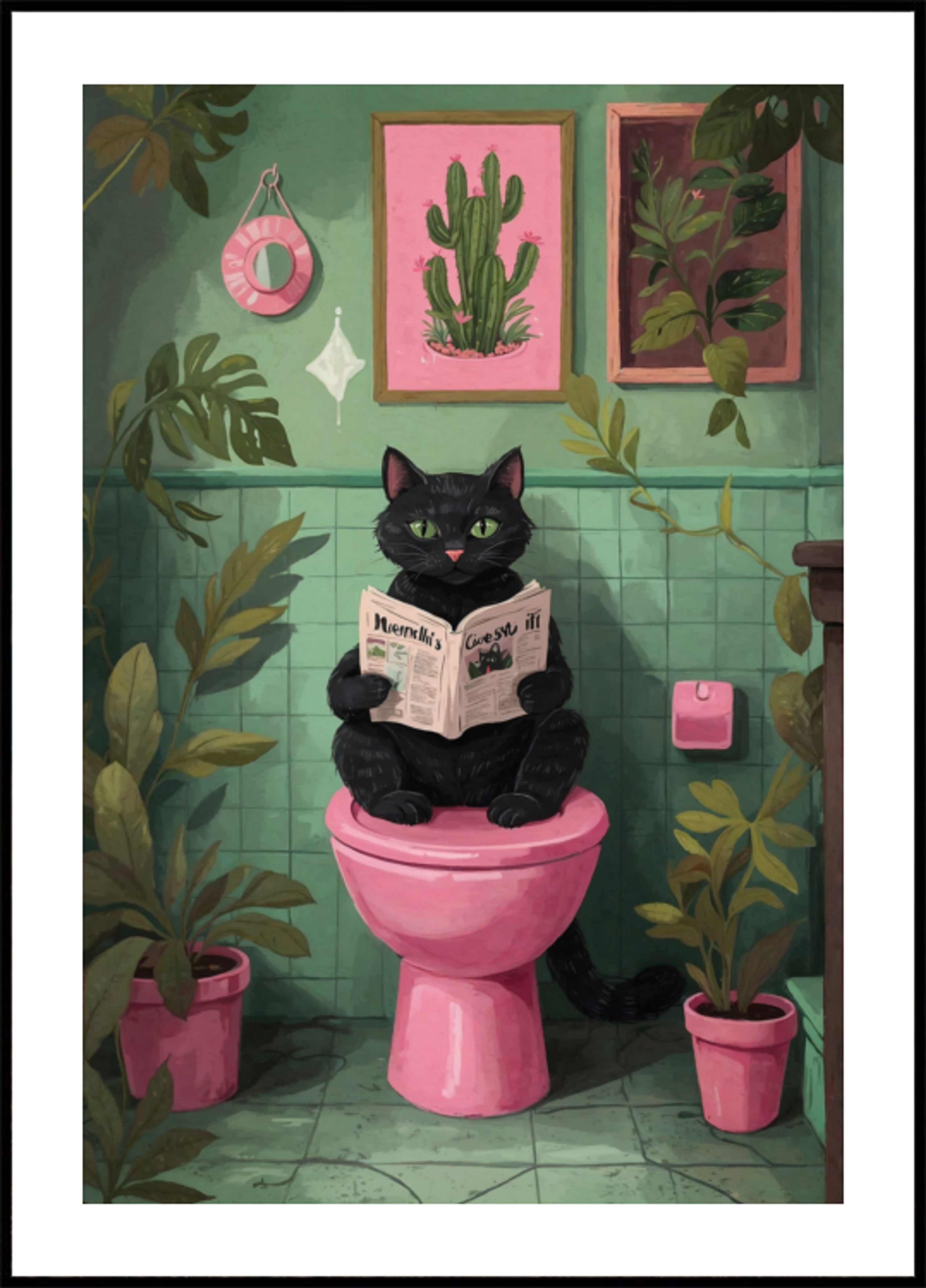 Kattenlezing in de badkamer