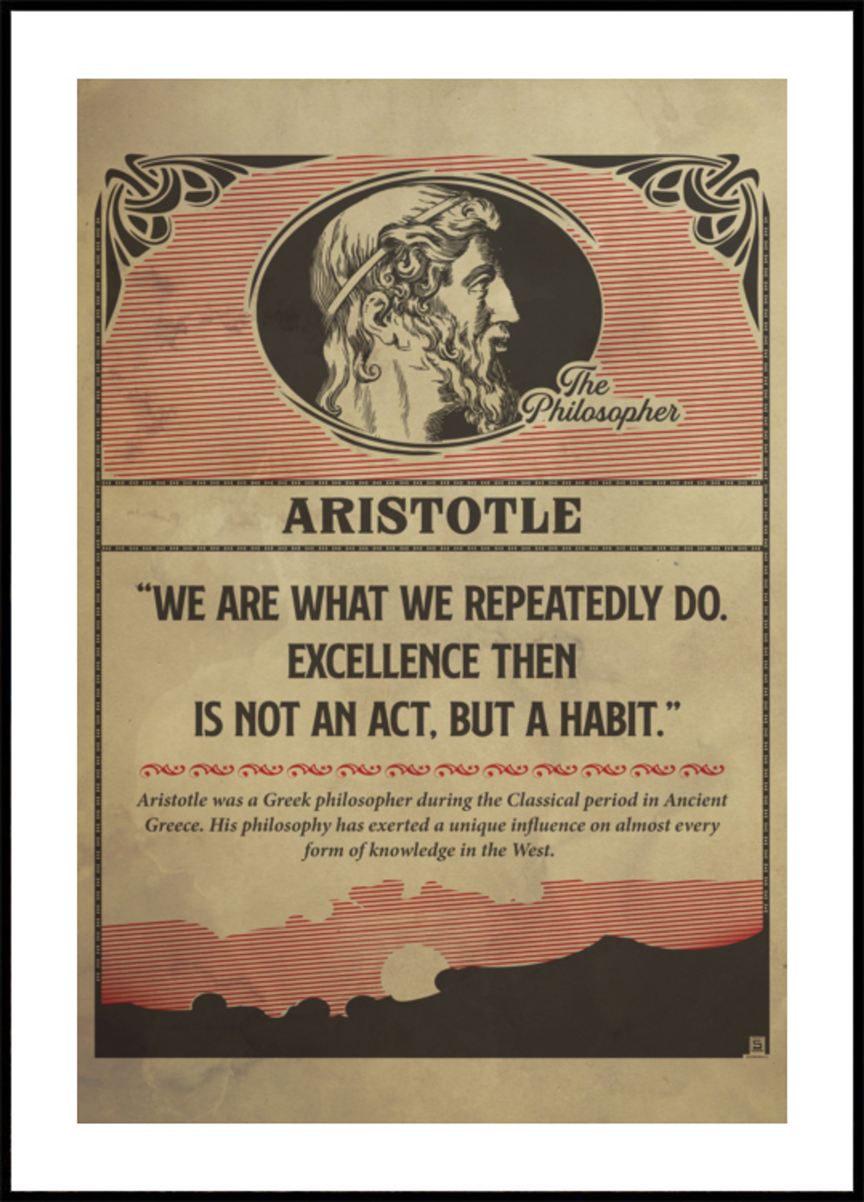 Vintage citaat van Aristoteles