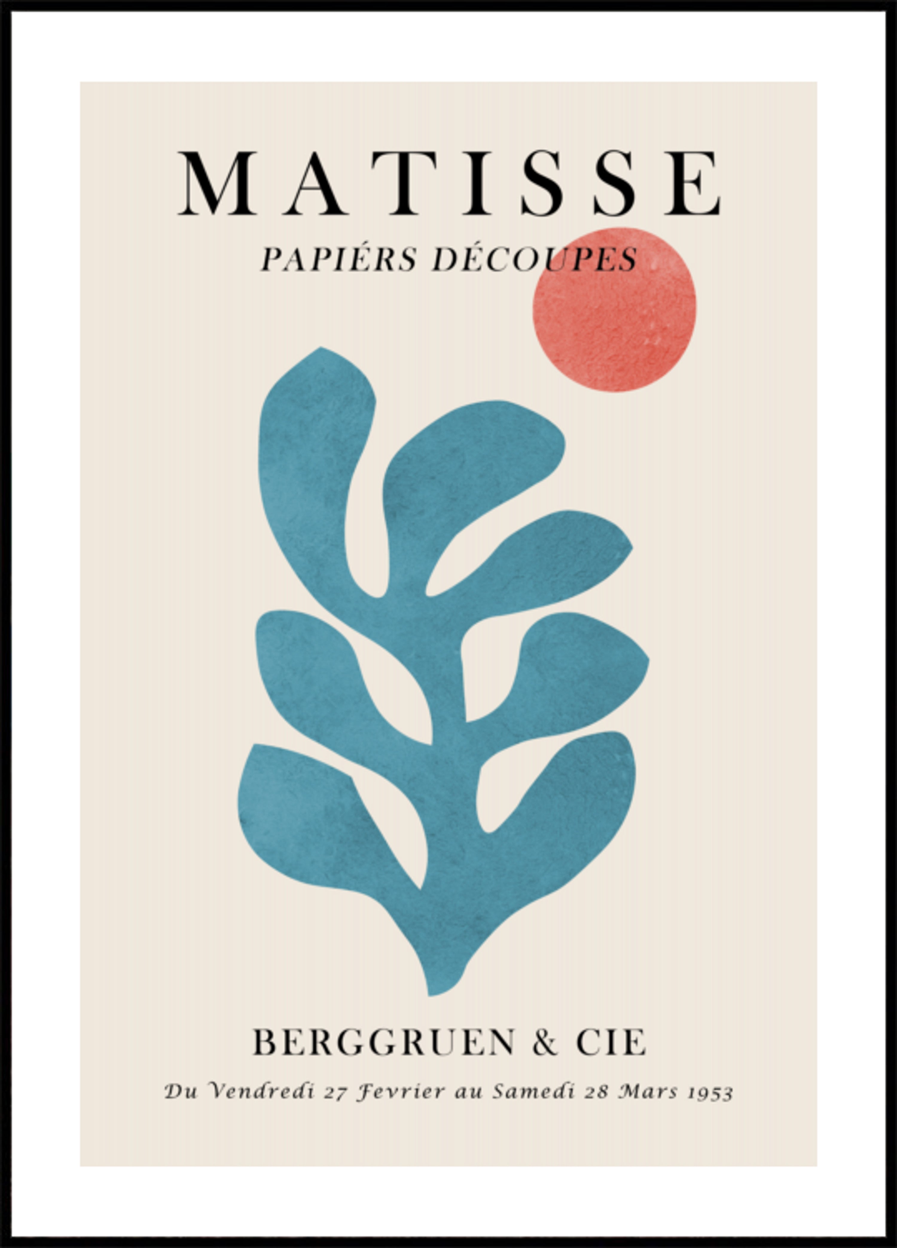 Blauwe botanische knipsel