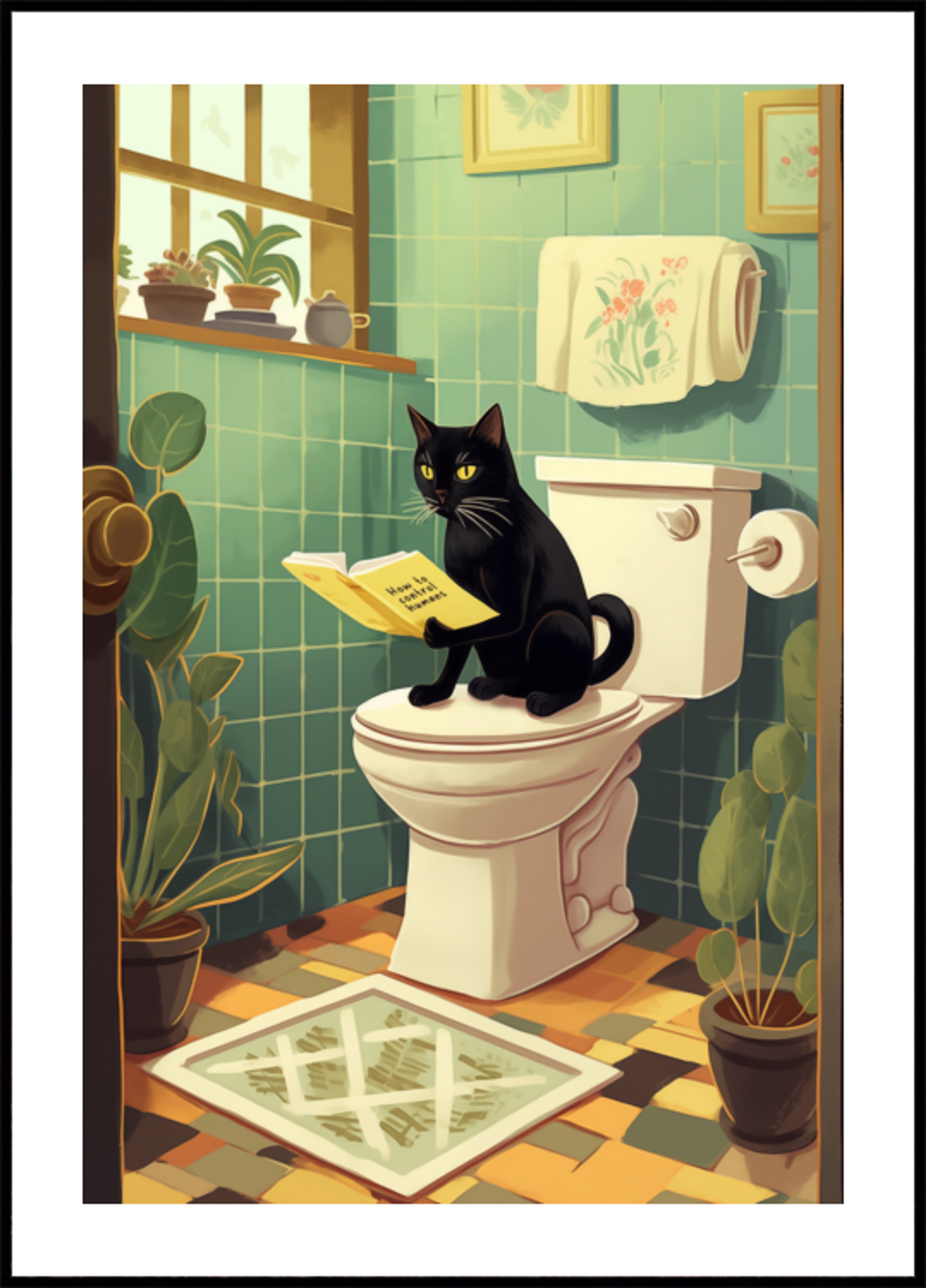Ondeugende kattenbadkamer gelezen