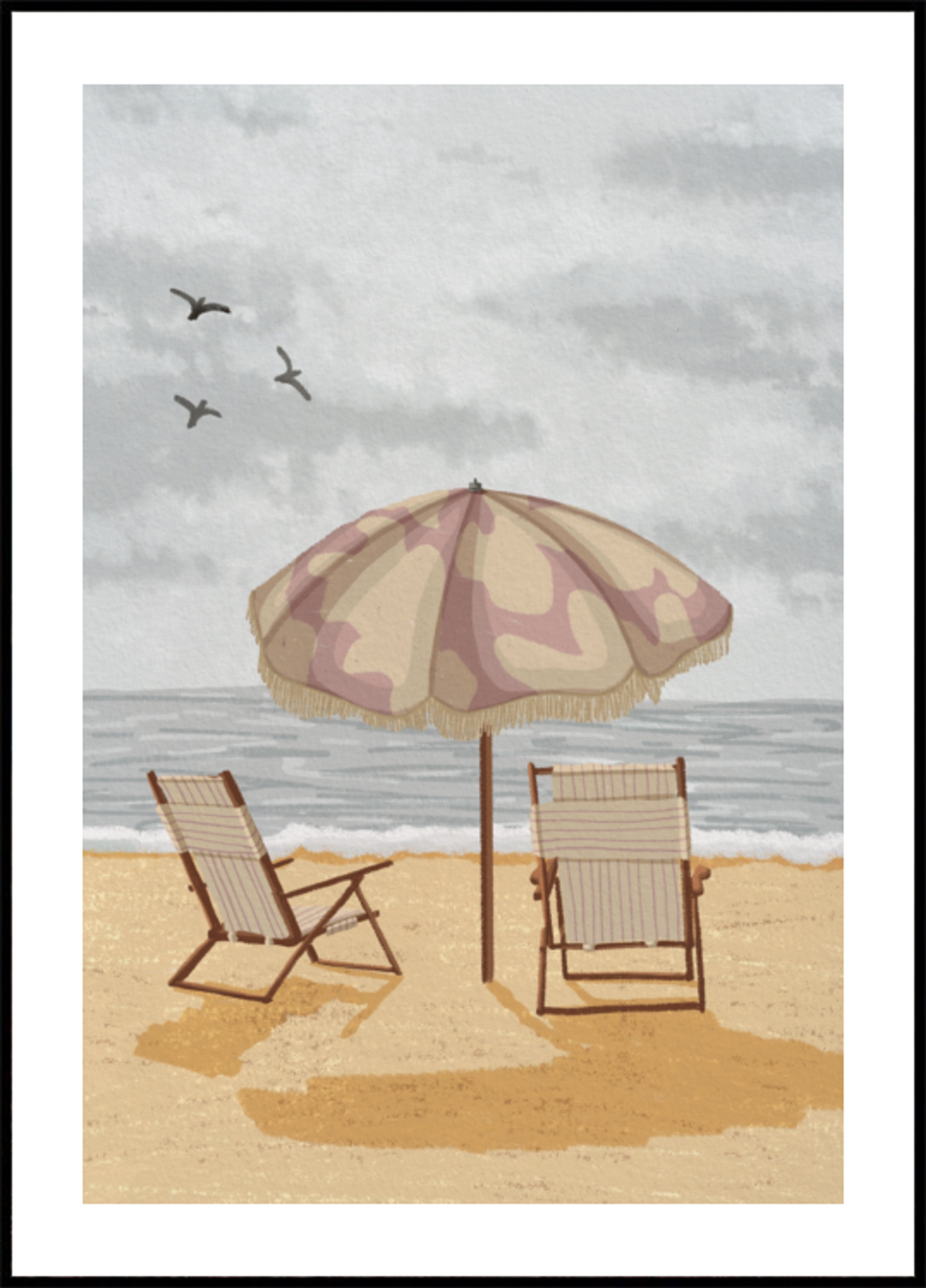 Paraplustoelen aan zee