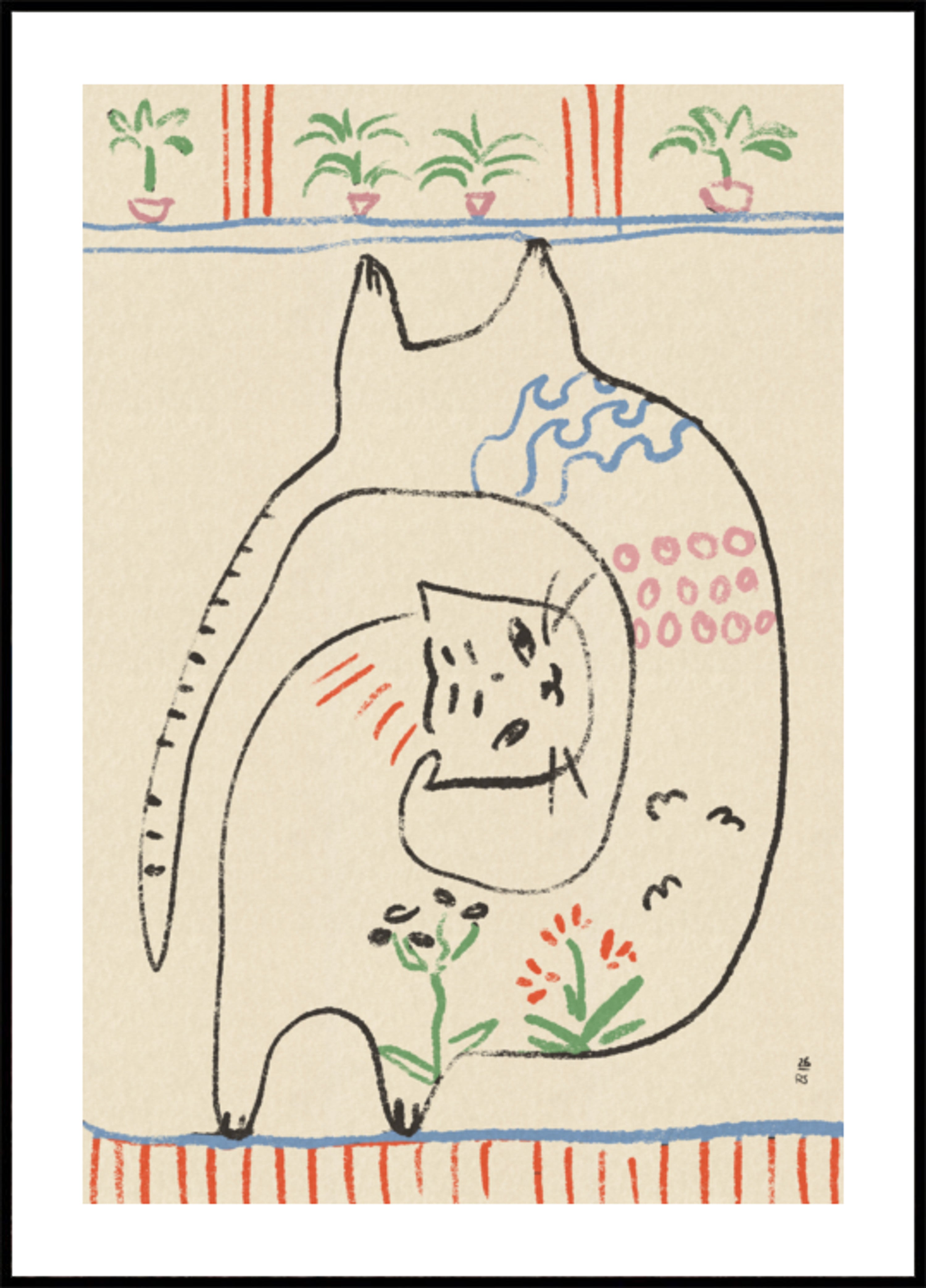 Speelse katten illustratie
