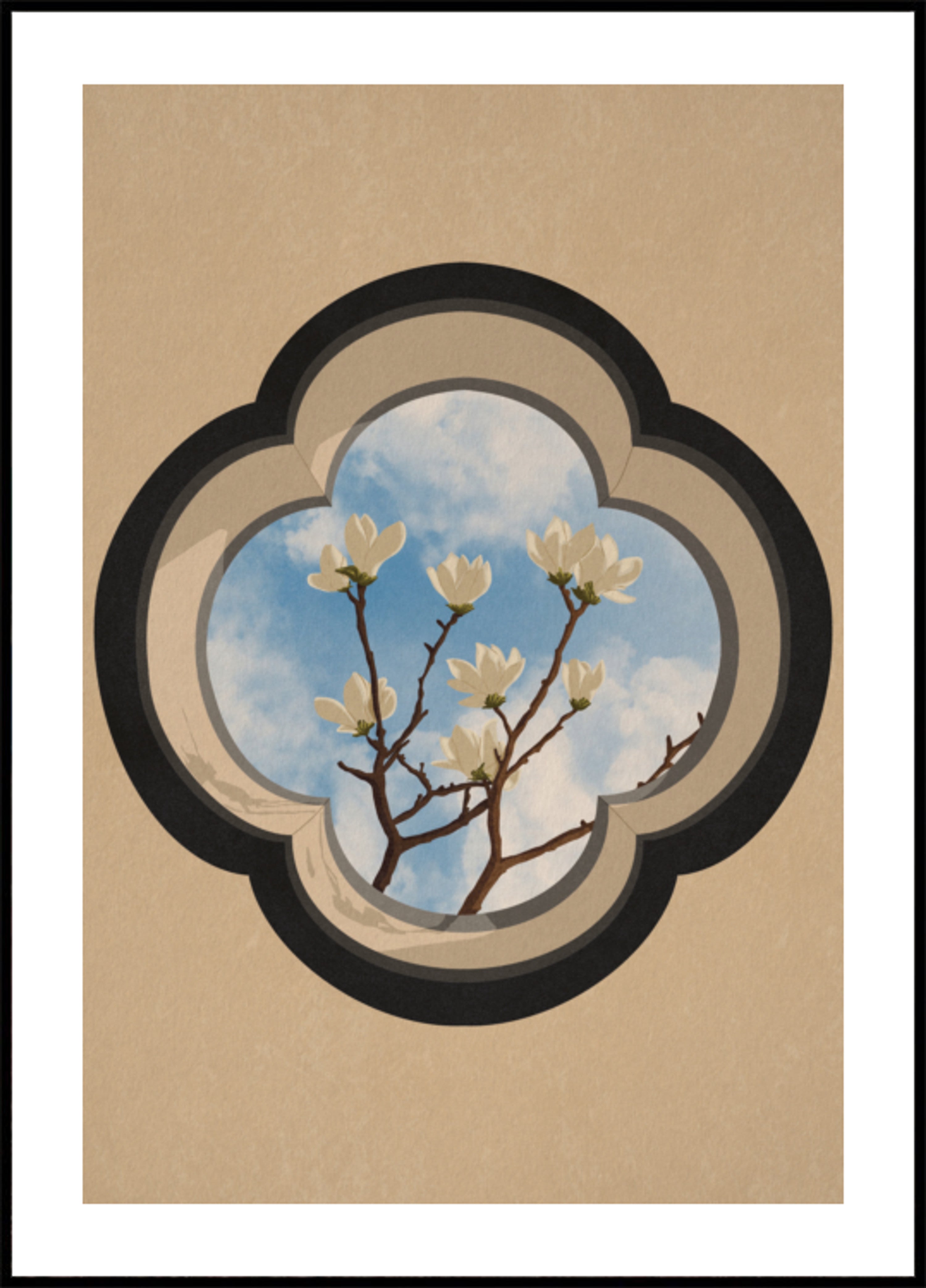 Magnolia-hemelvenster