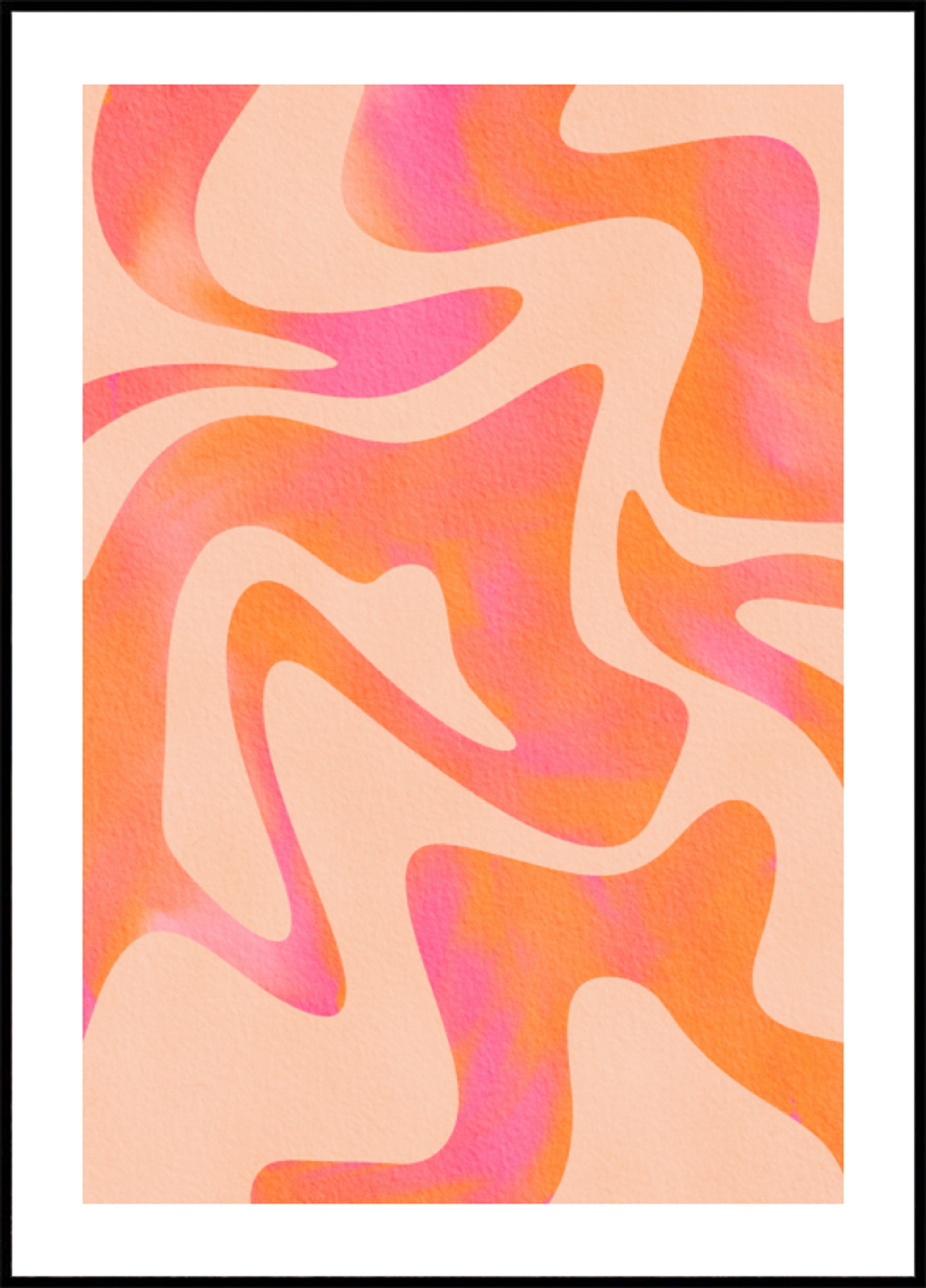 Hip roze oranje wervelingen