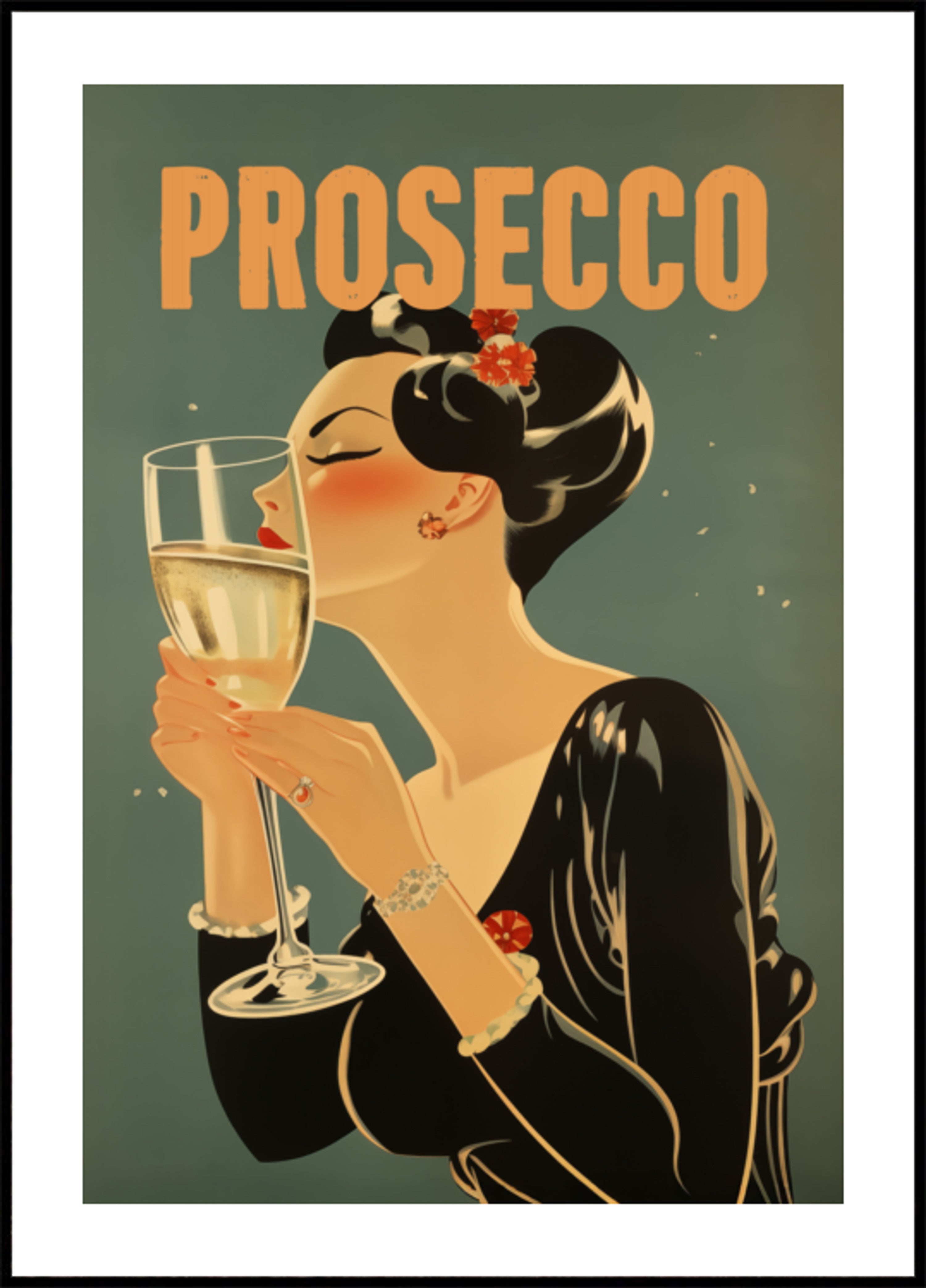 Elegante Prosecco-vrouw