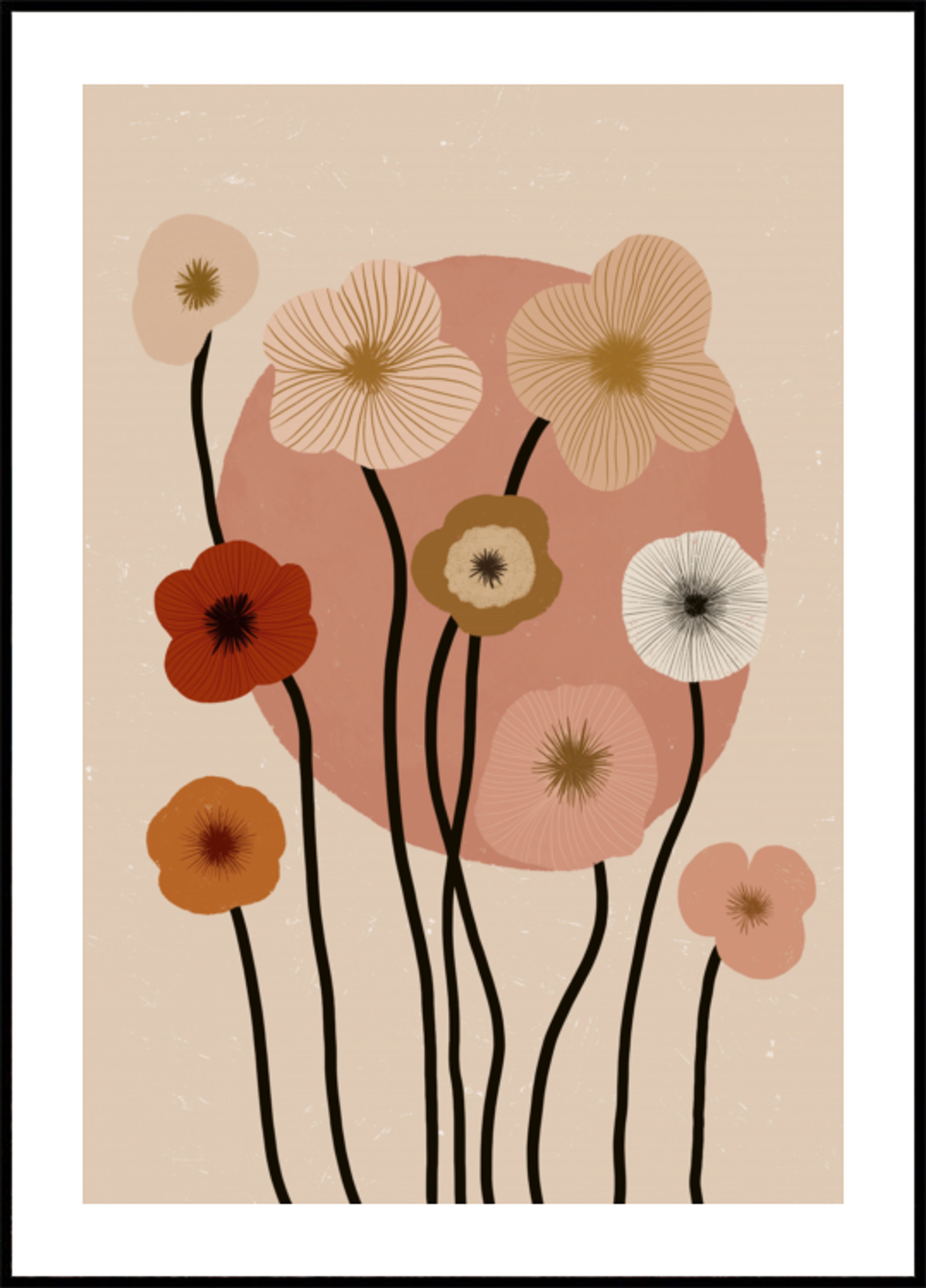 Boho bloemenzonsondergang