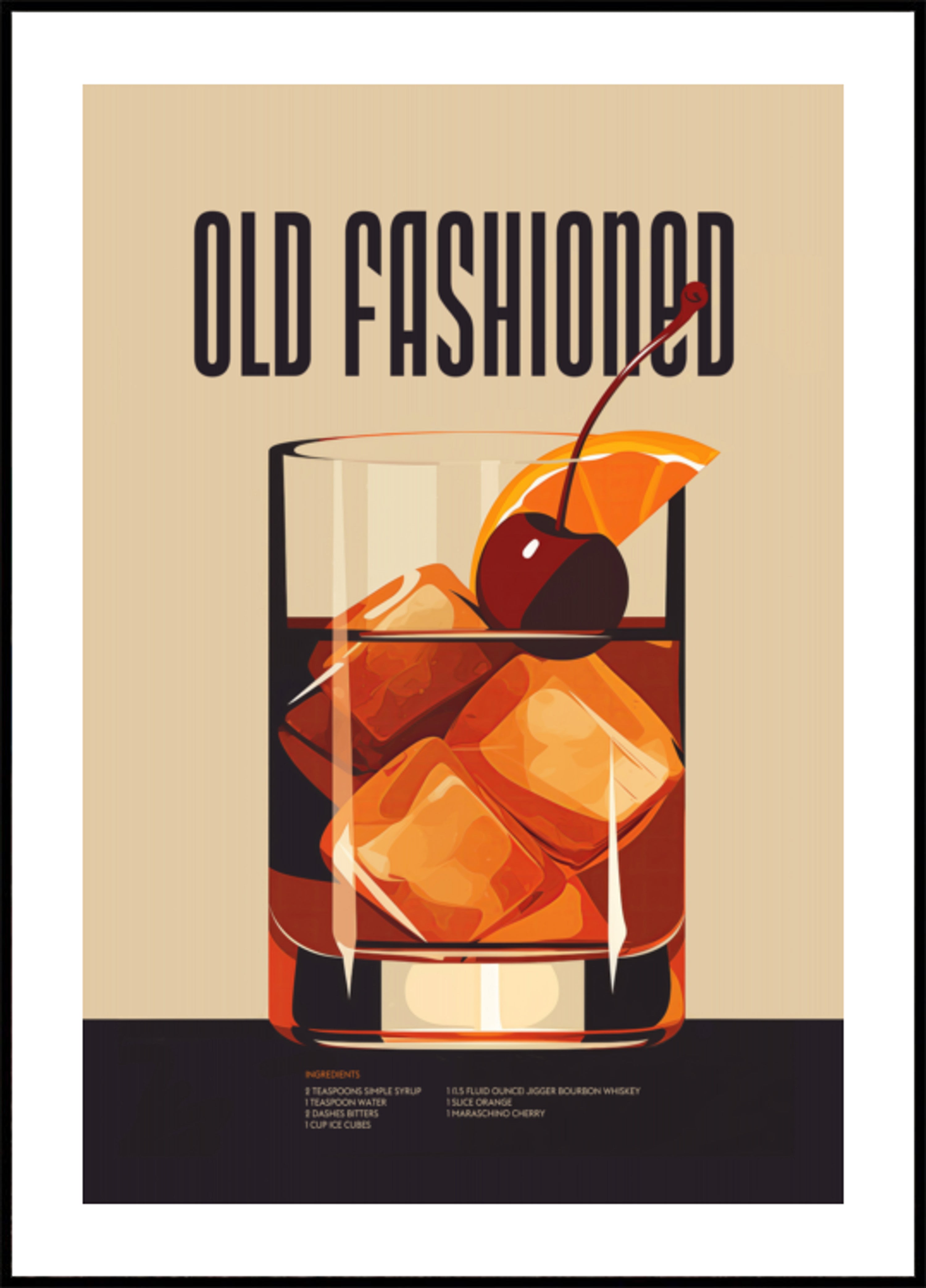 Klassieke ouderwetse cocktail
