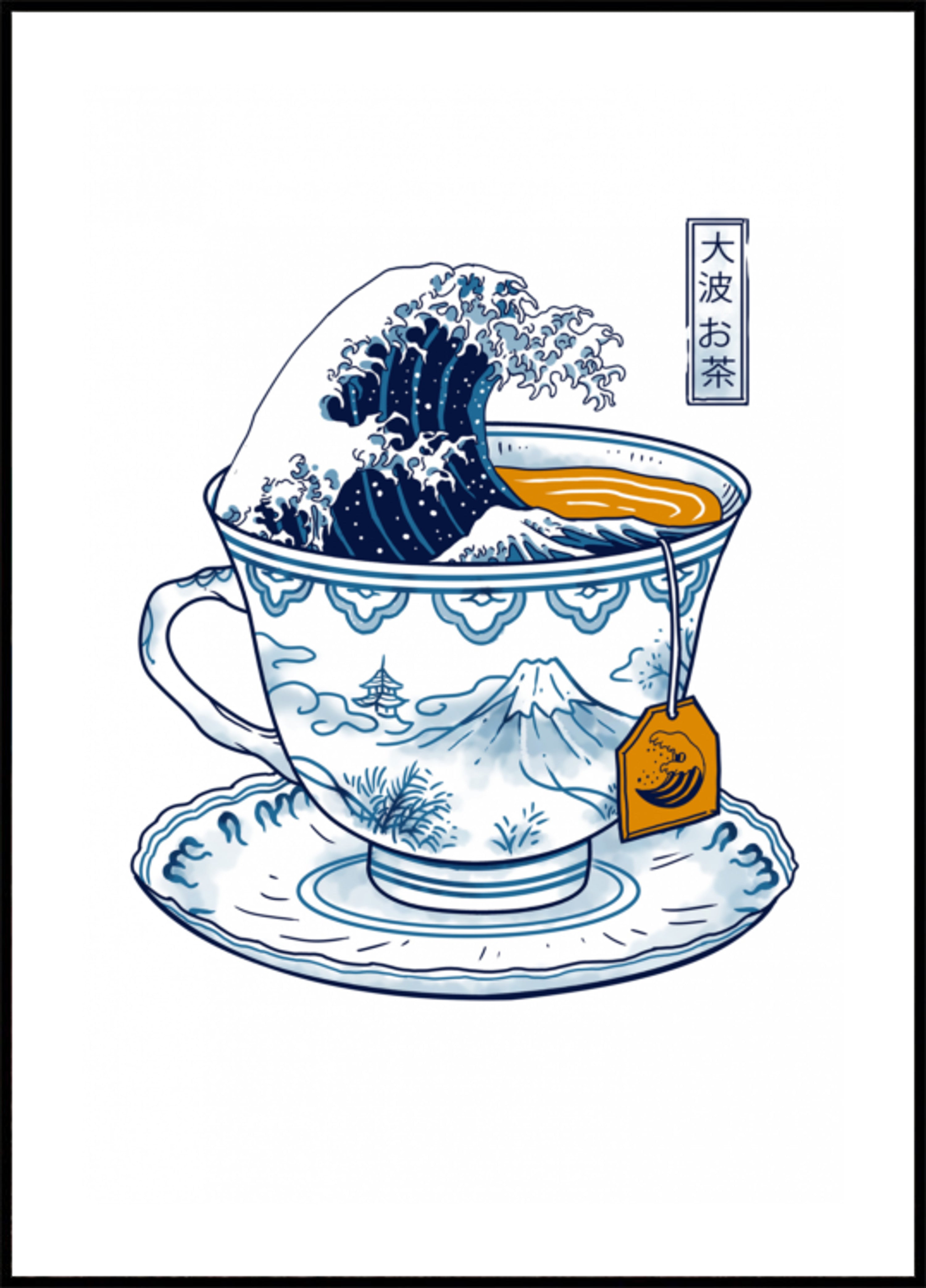 Geweldige Kanagawa-thee