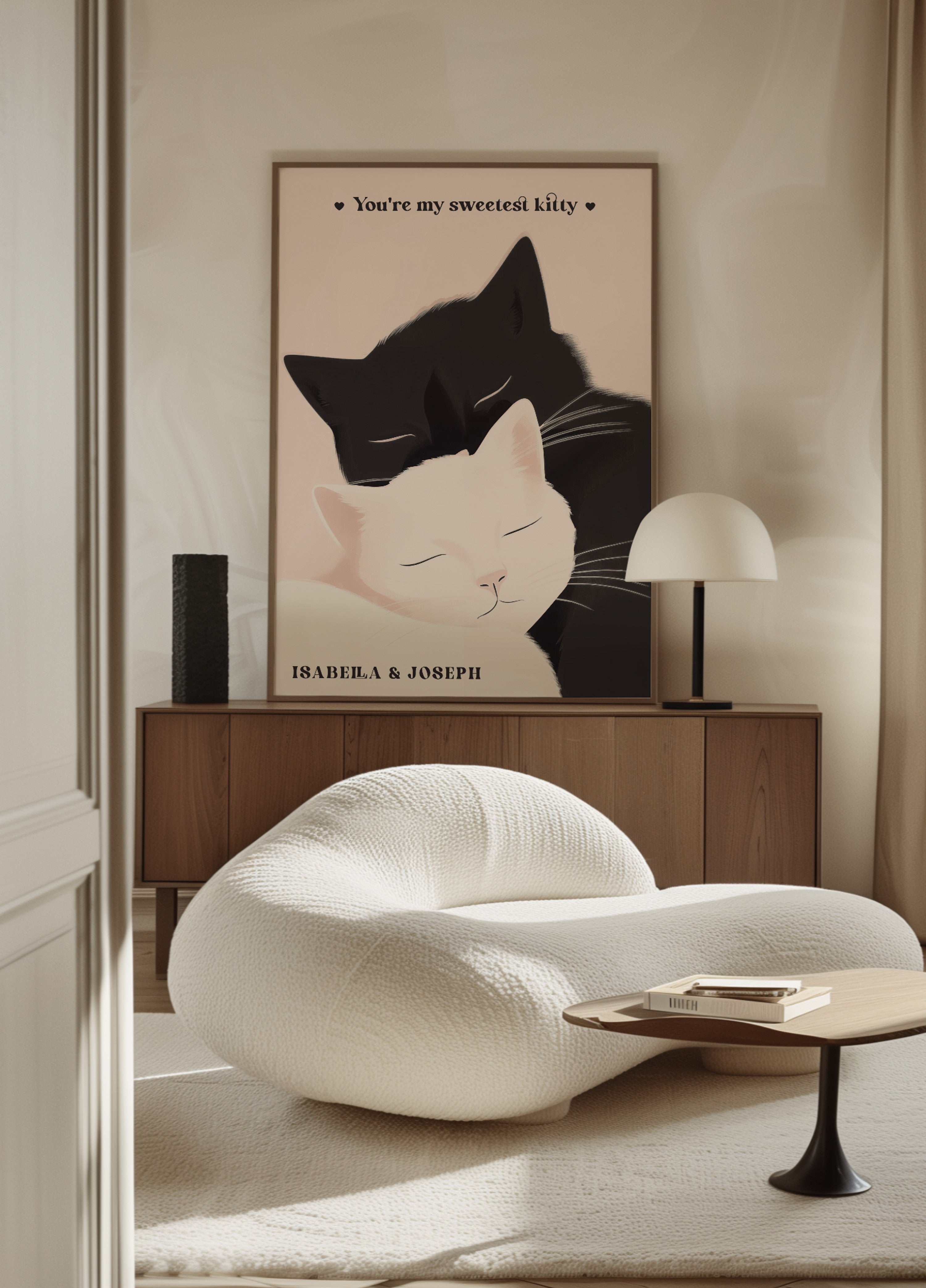 Niet-persoonlijke kattenliefde illustratie