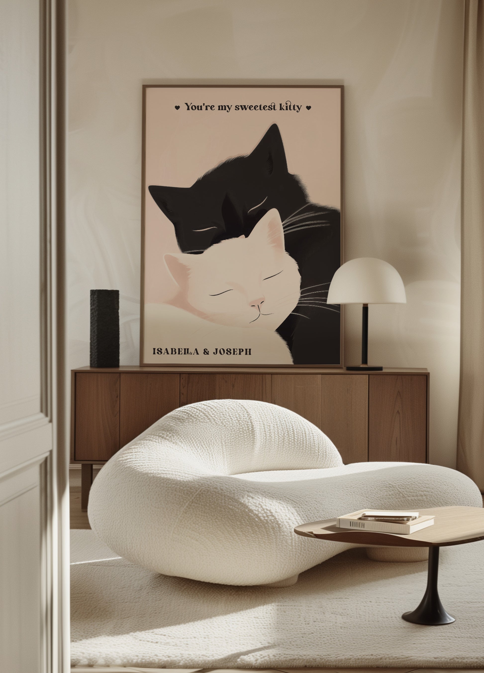 Niet-persoonlijke kattenliefde illustratie