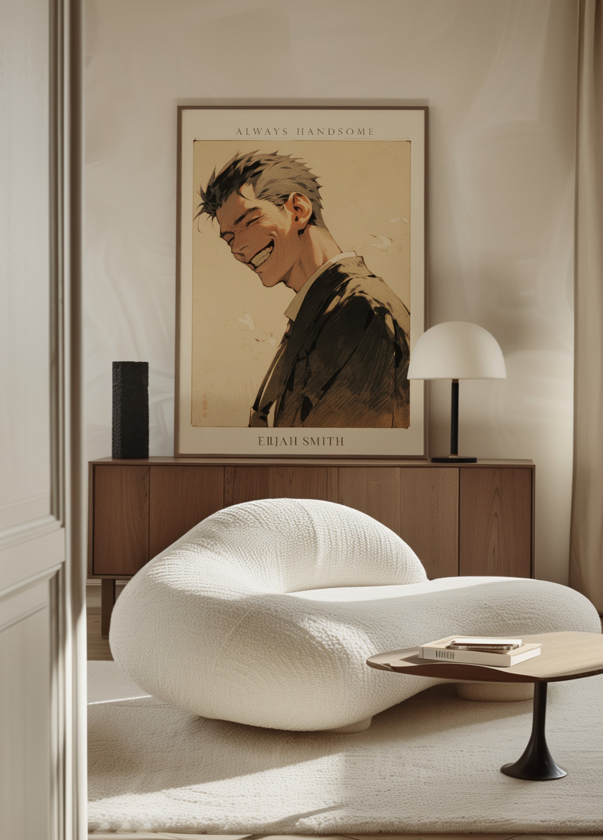 Lachende man portret