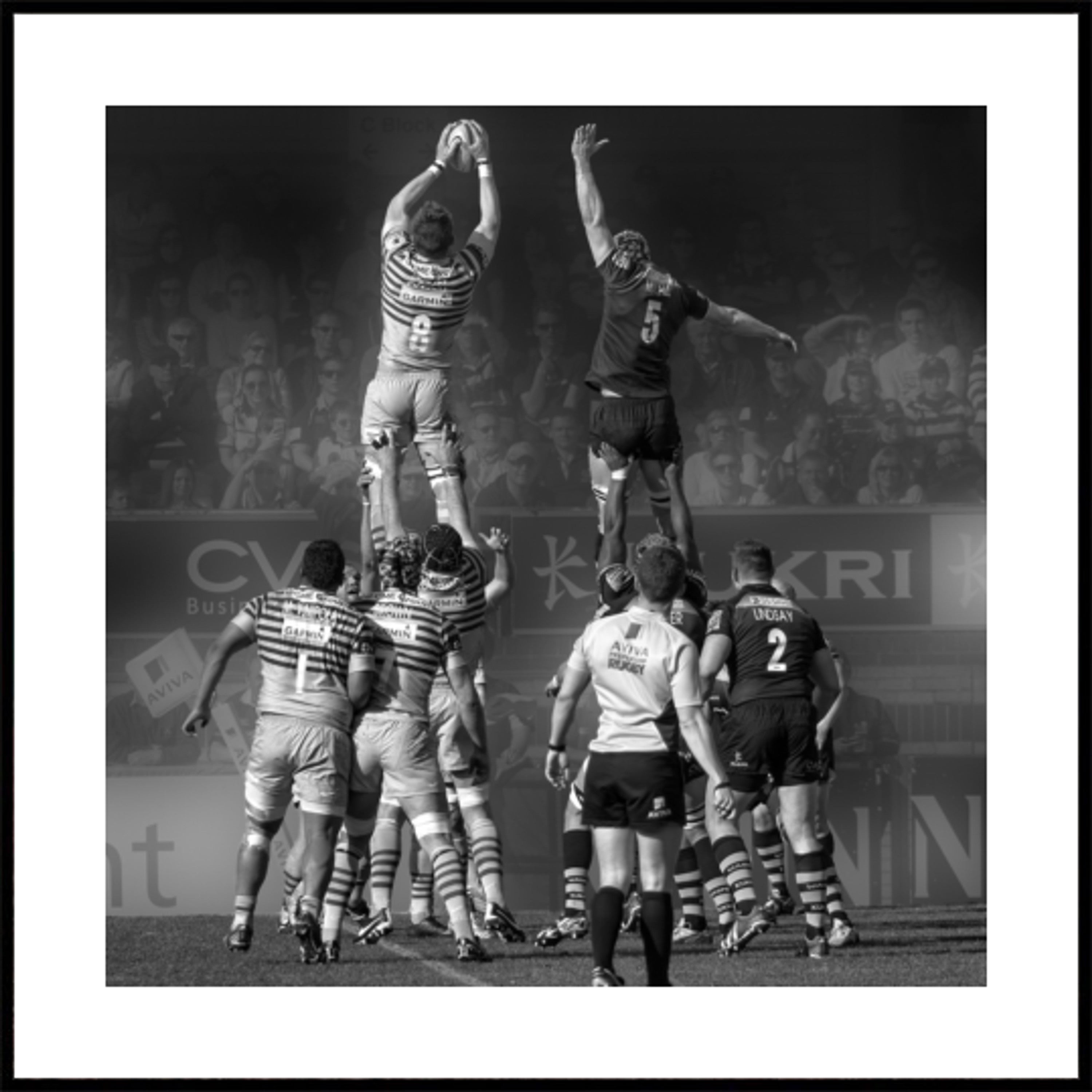 Rugby lineout-actie
