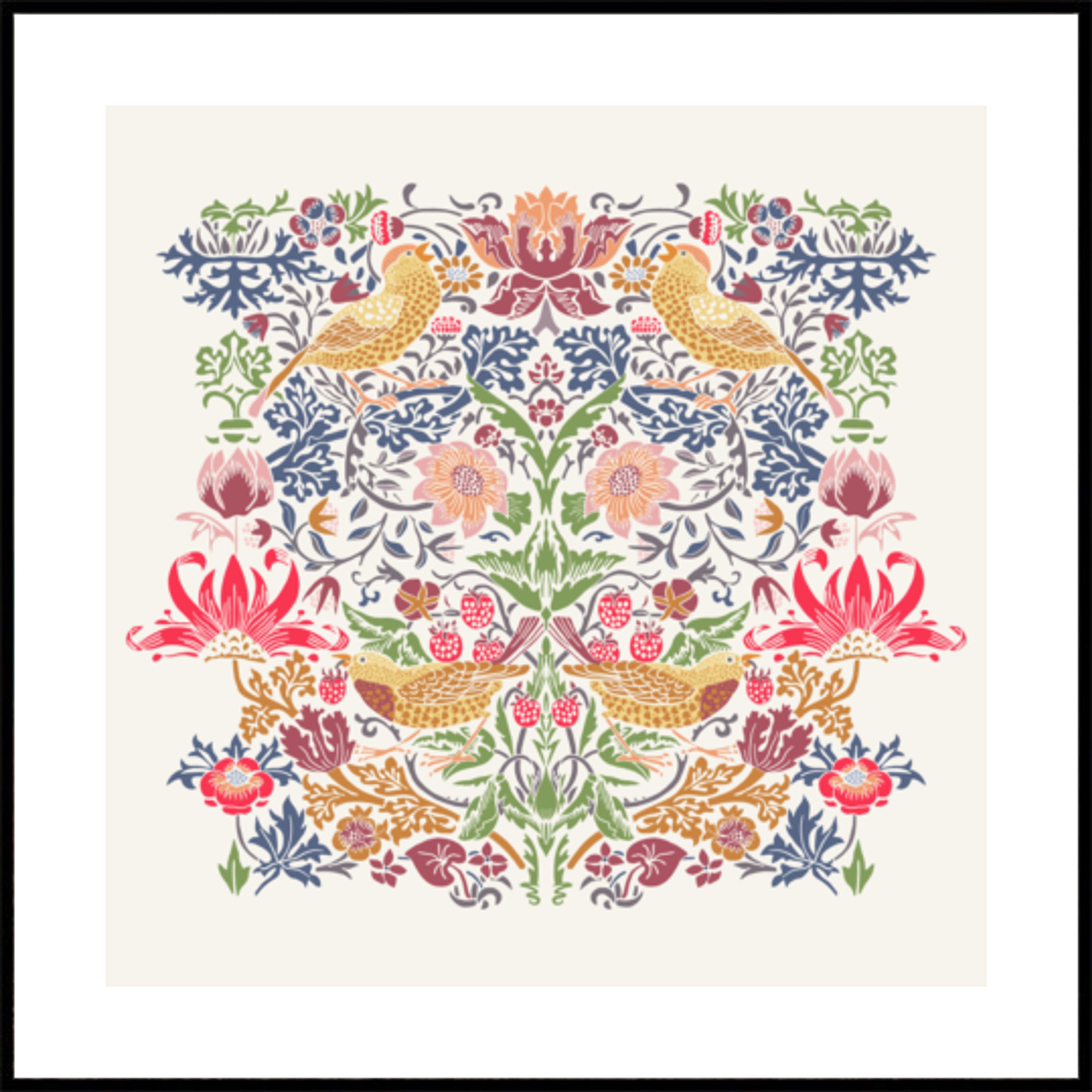 Vintage botanische vogels
